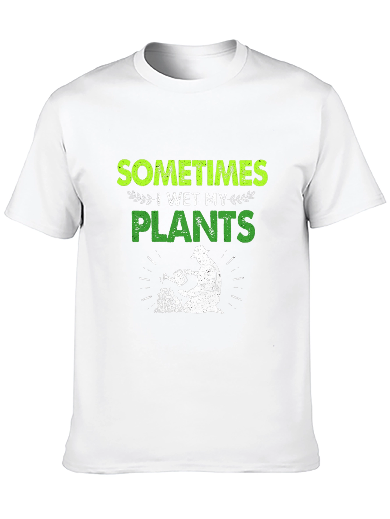 Black Funny Gardener T-Shirt - I Wet My Plants Tee view 10