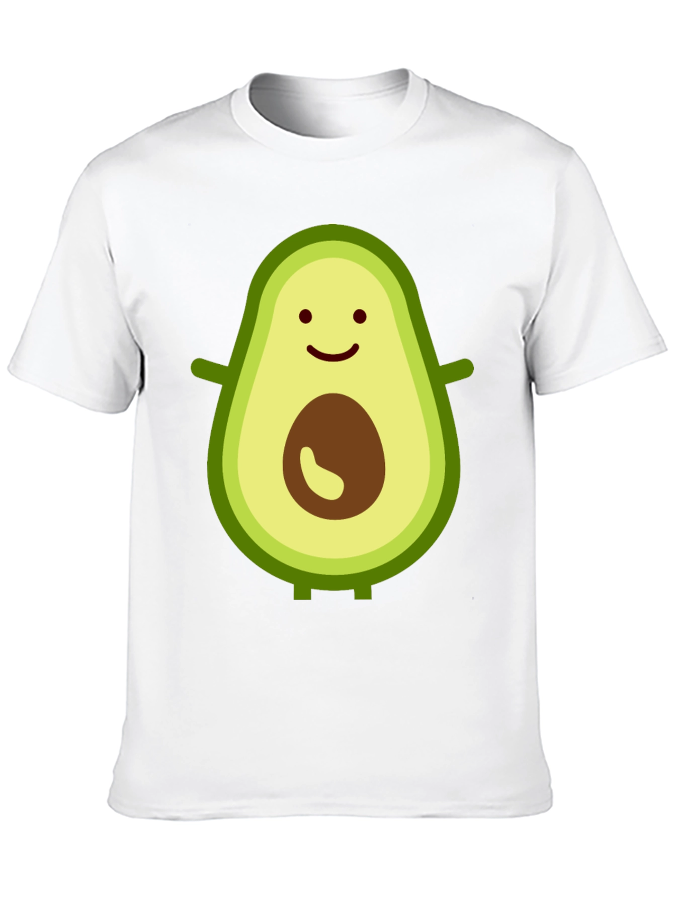 Funny Avocado Graphic Print Black Tee - 10