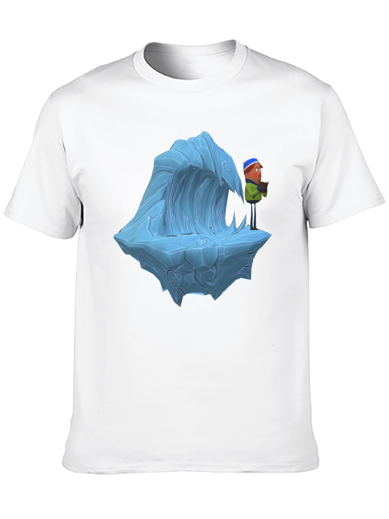 Black Cartoon Ice Wave T-Shirt view 10