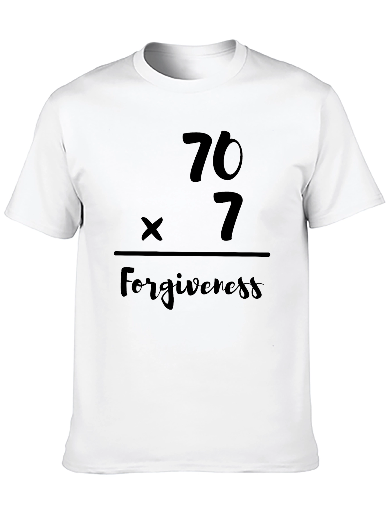 Black Forgiveness T-Shirt - Math Humor Graphic Tee view 10