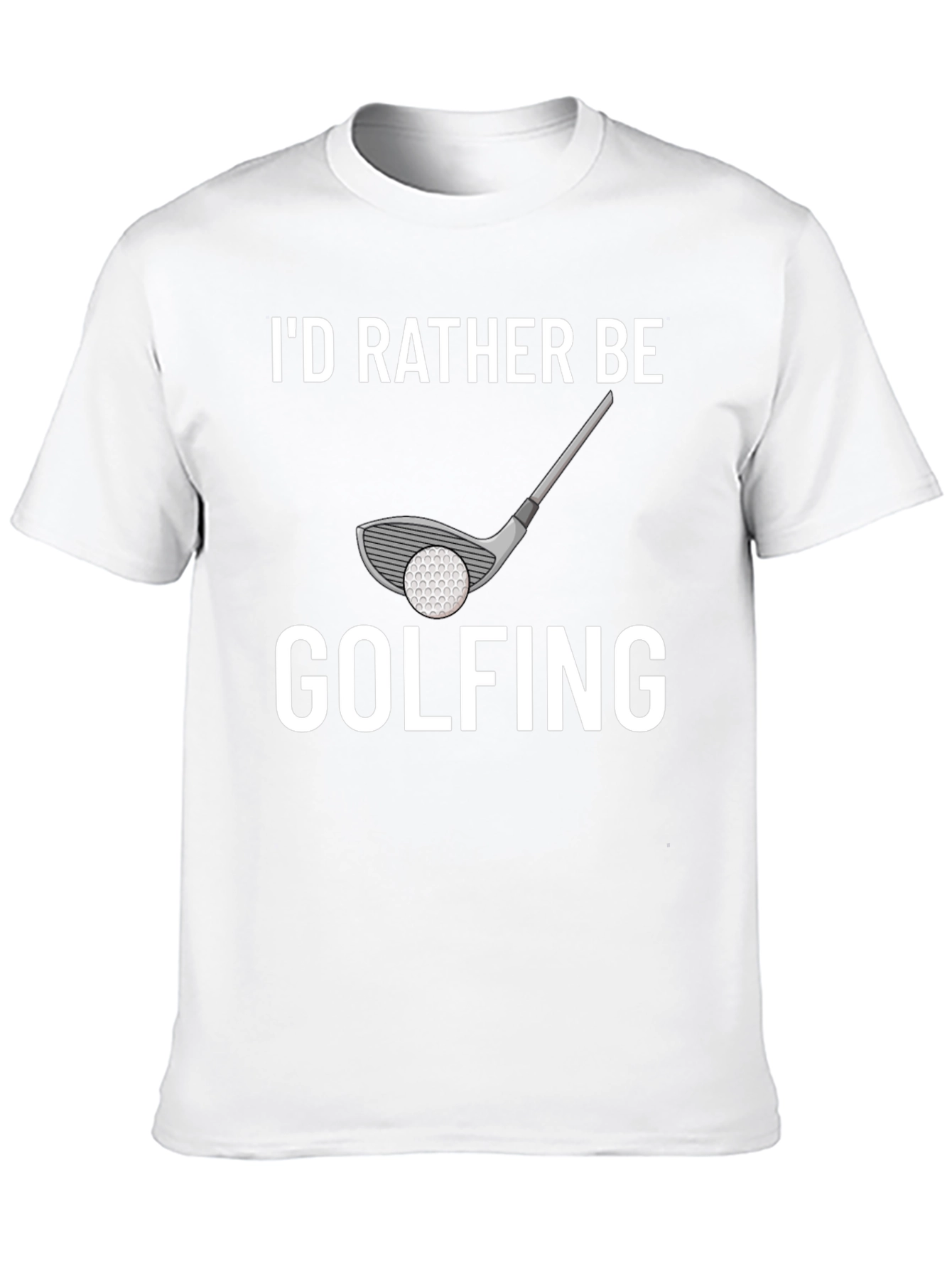 Black I'd Rather Be Golfing Tee - Black Cotton Blend Shirt view 10