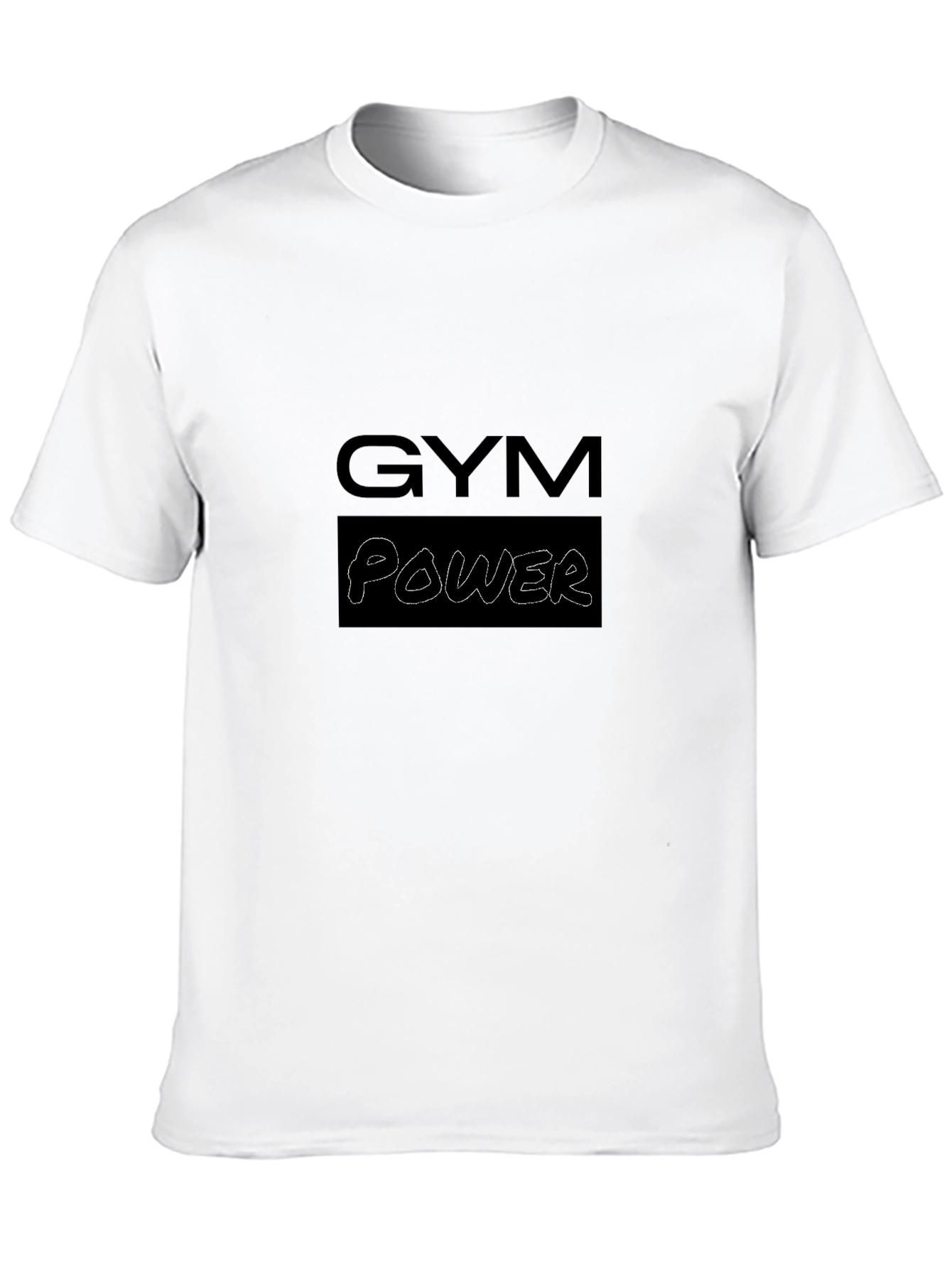 Black Gym Power Graphic Tee - Black Casual T-Shirt view 10