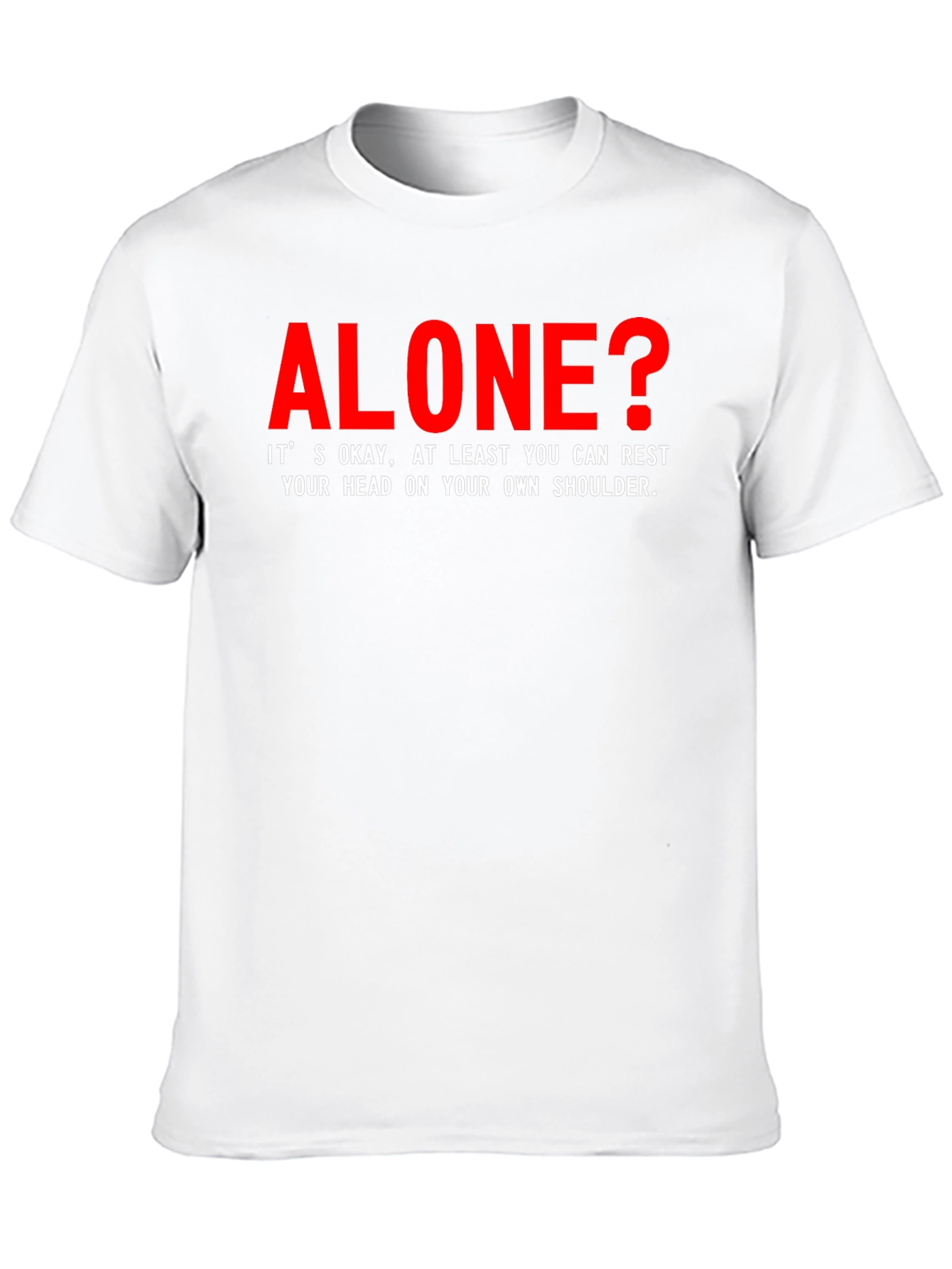 Black Alone? Black Graphic Tee - Rest Your Head Humor T-Shirt view 10