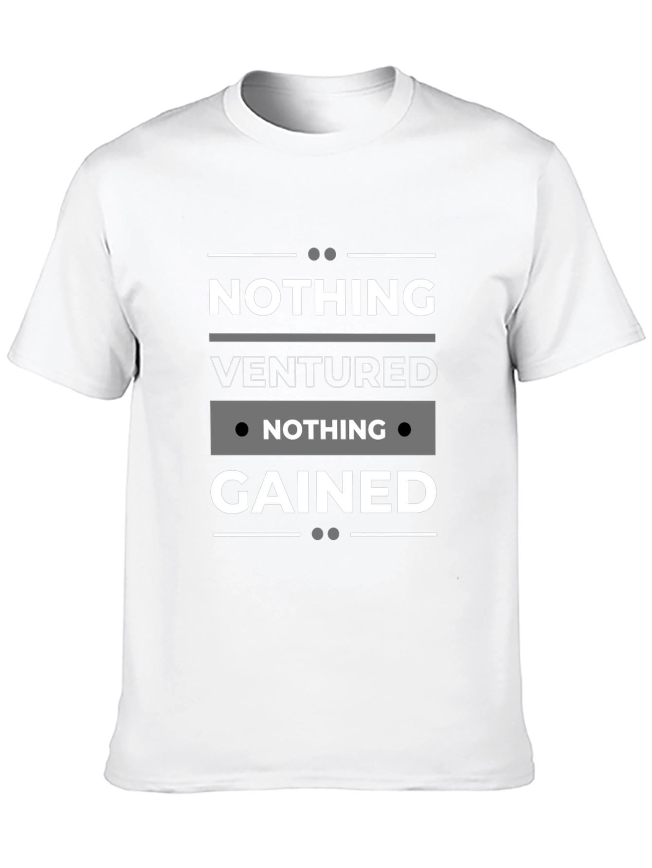 Black Nothing Ventured Nothing Gained Black T-Shirt view 10