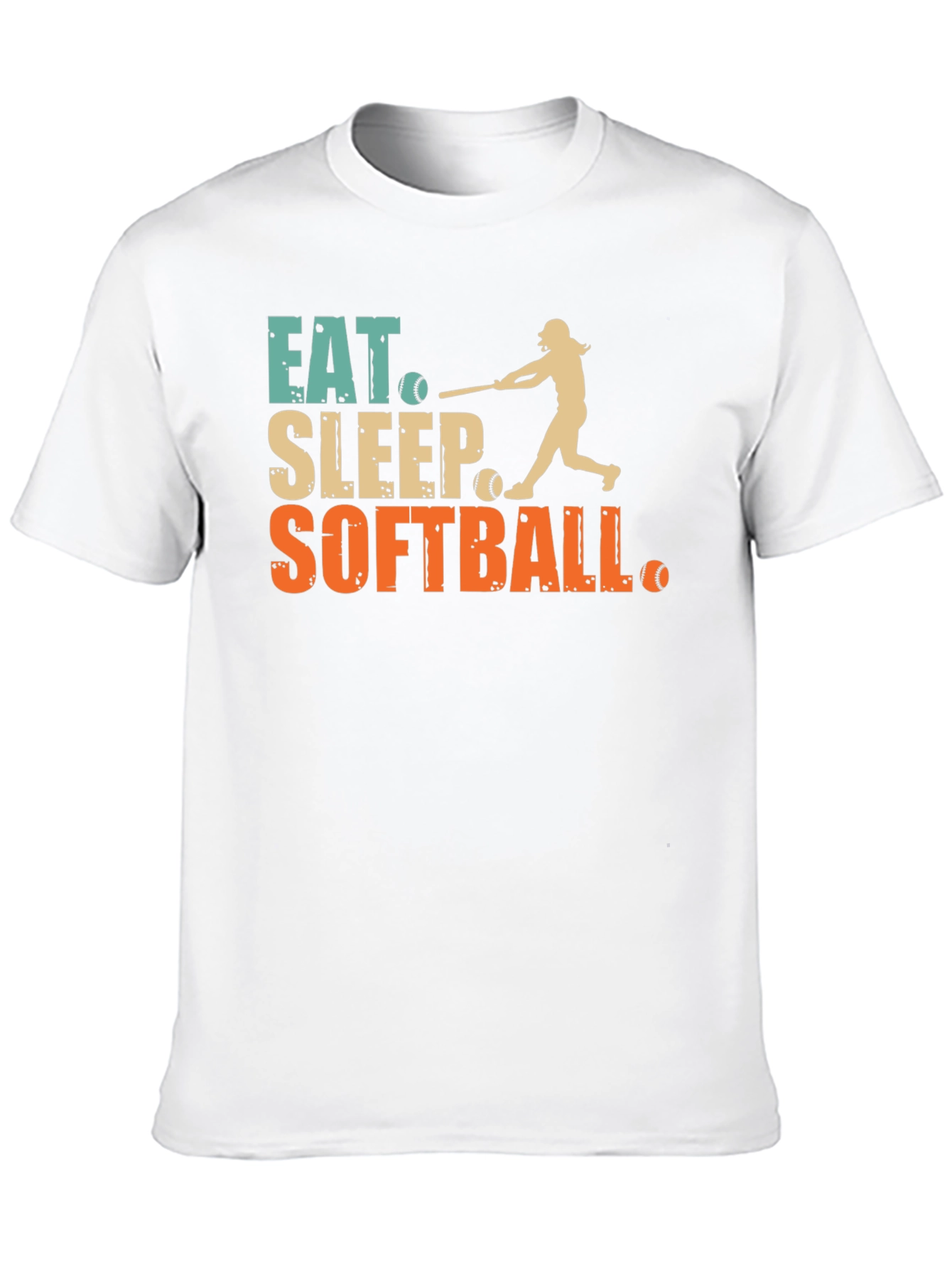 Black Eat Sleep Softball Graphic Tee view 10