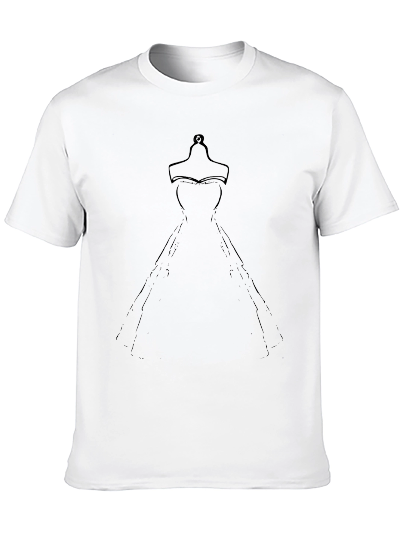 Black Elegant Dress Form Graphic Tee view 10