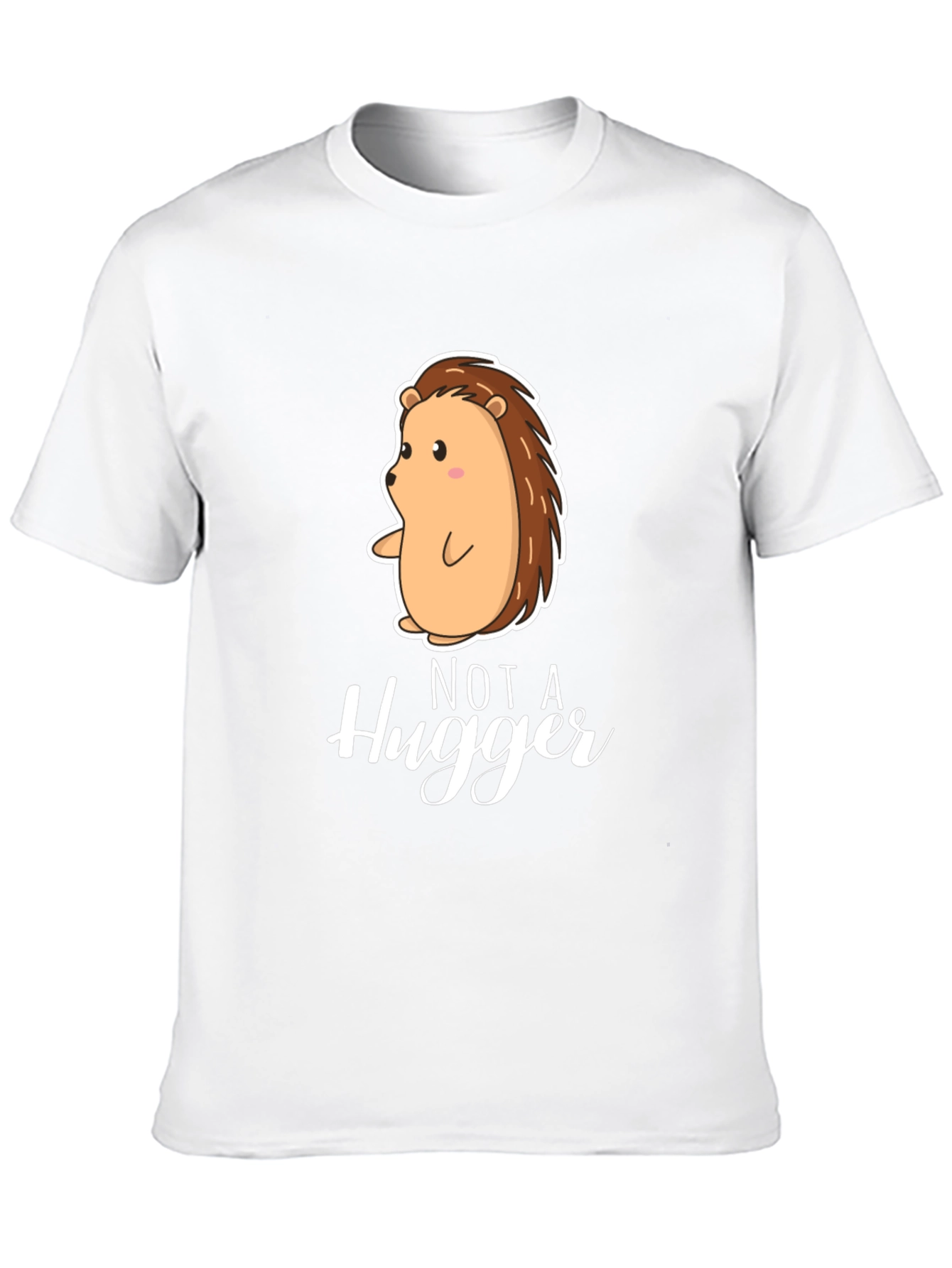 Black Not A Hugger Hedgehog Graphic Tee view 10