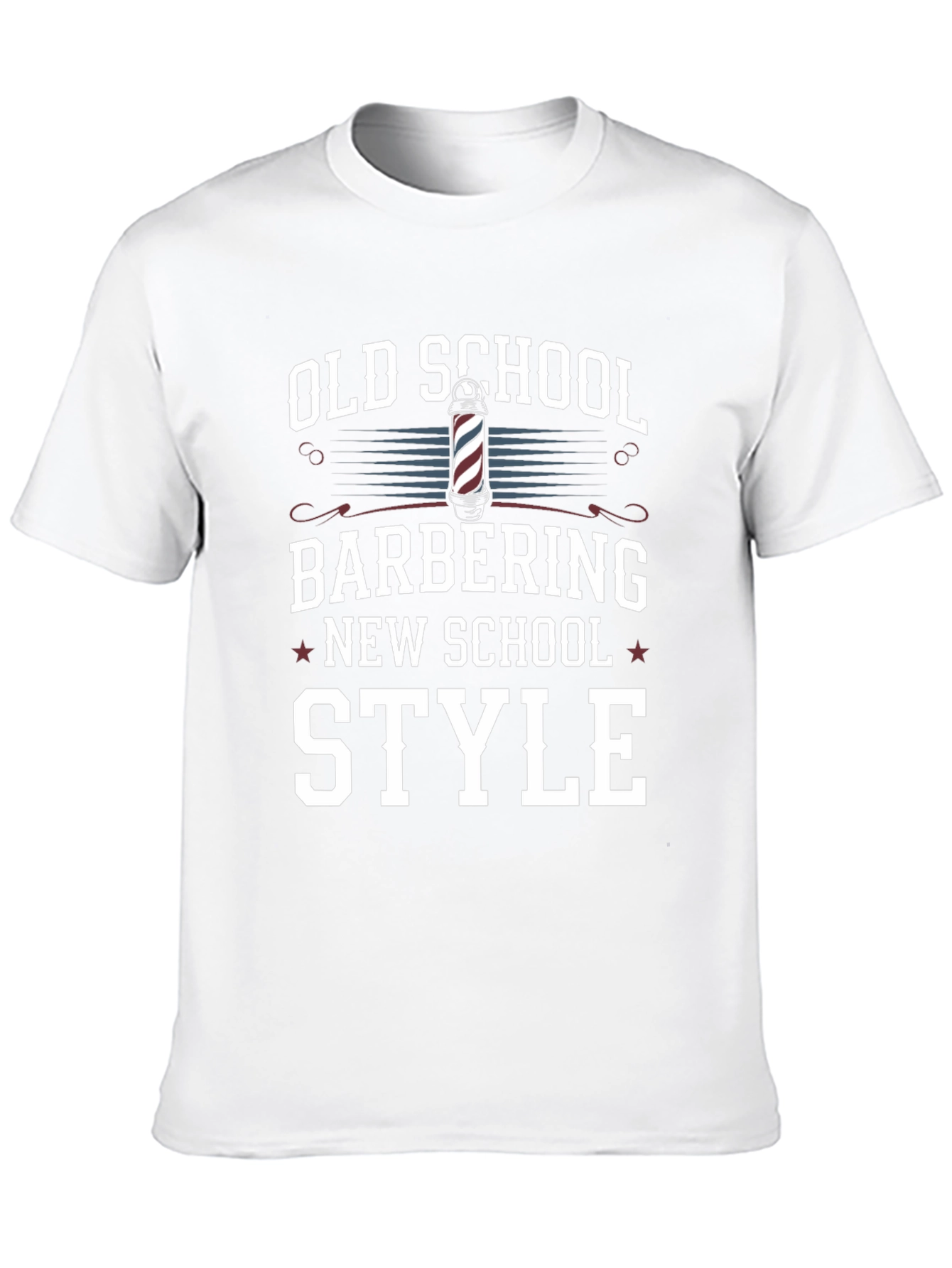 Black Old School Barbering Style Graphic T-Shirt view 10