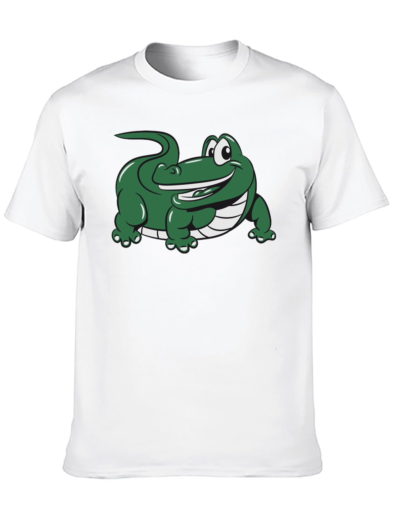 Black Cartoon Alligator Graphic Black T-Shirt view 10