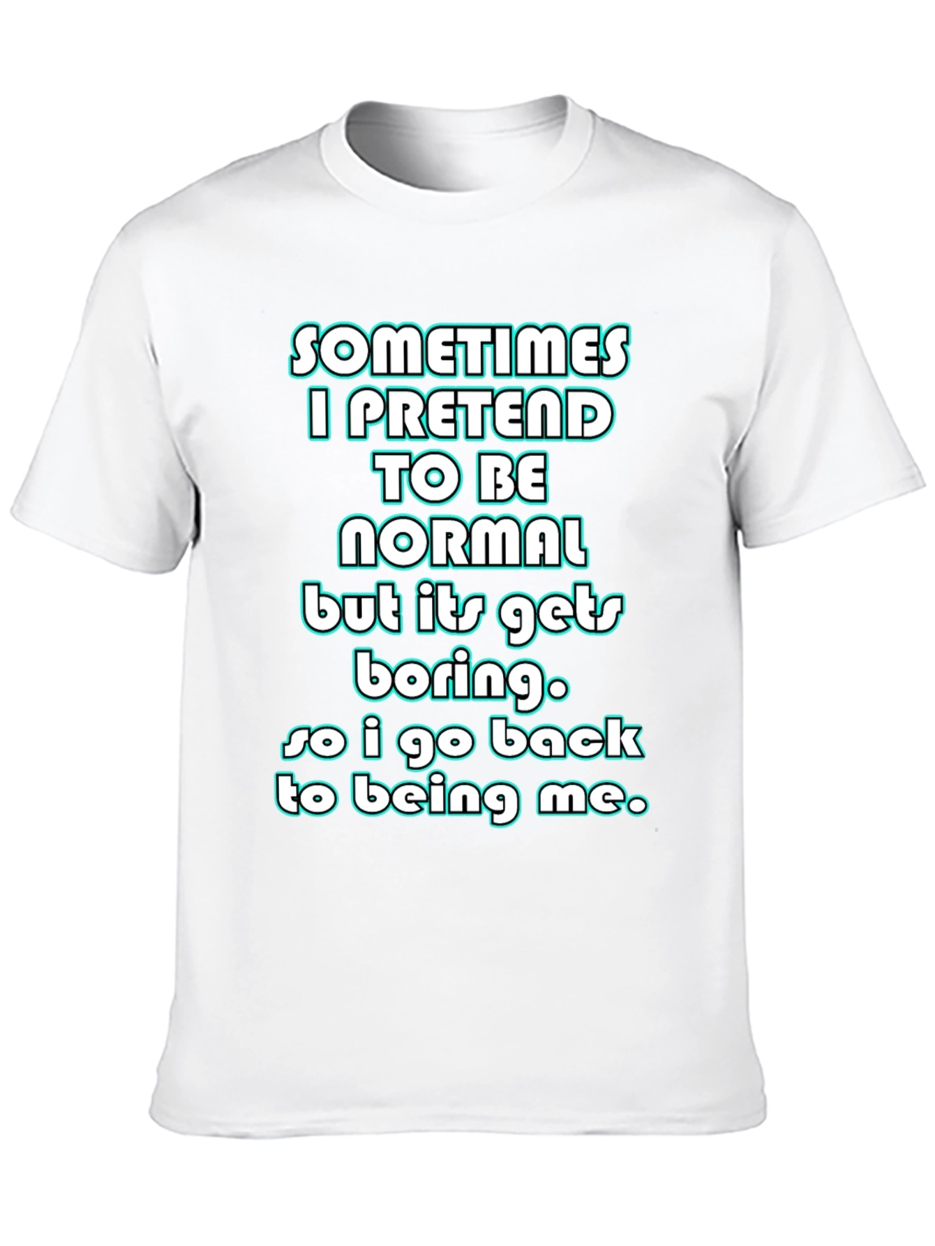 Black Funny "Sometimes I Pretend" Graphic Tee view 10