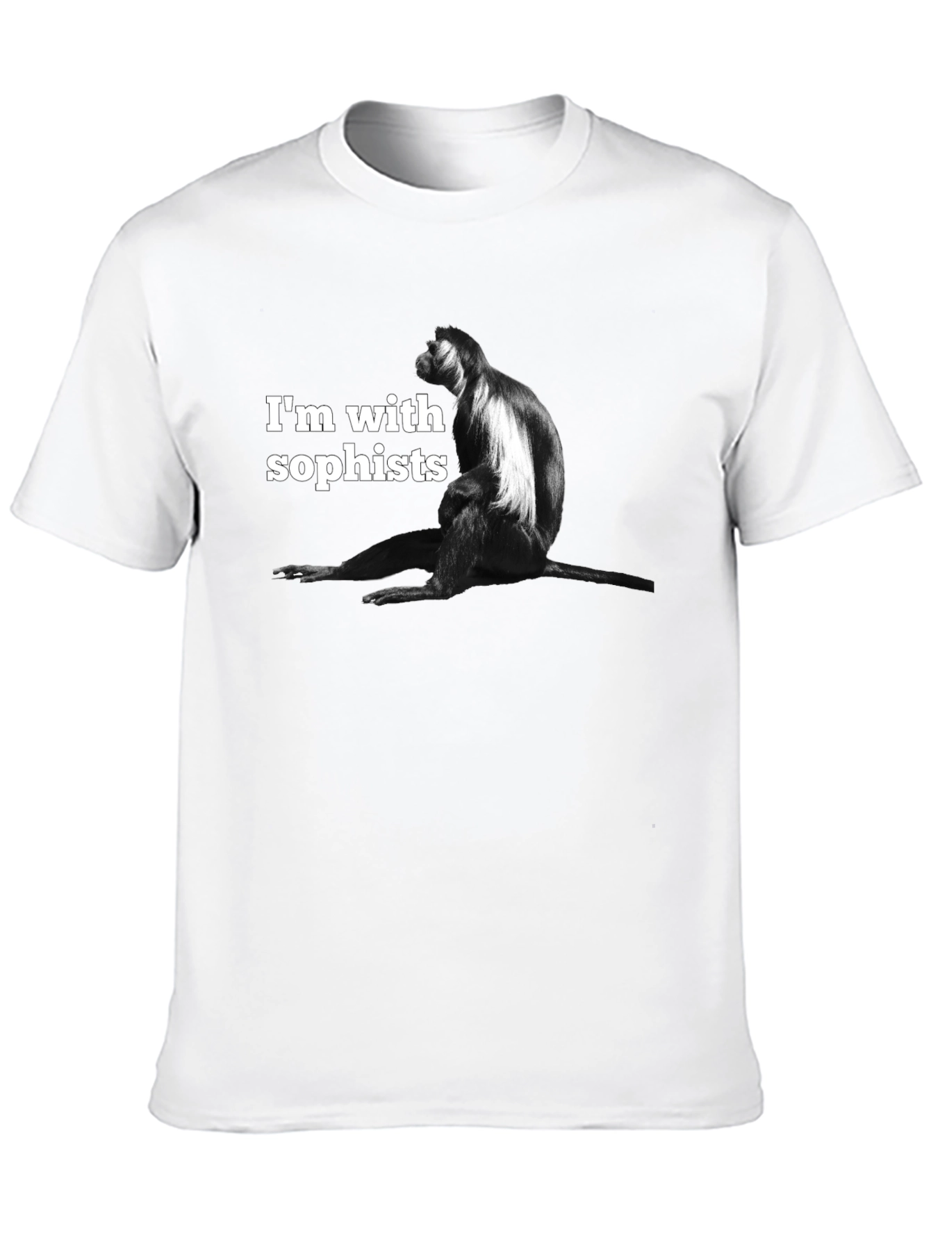 Black I'm With Sophists Black T-Shirt view 10