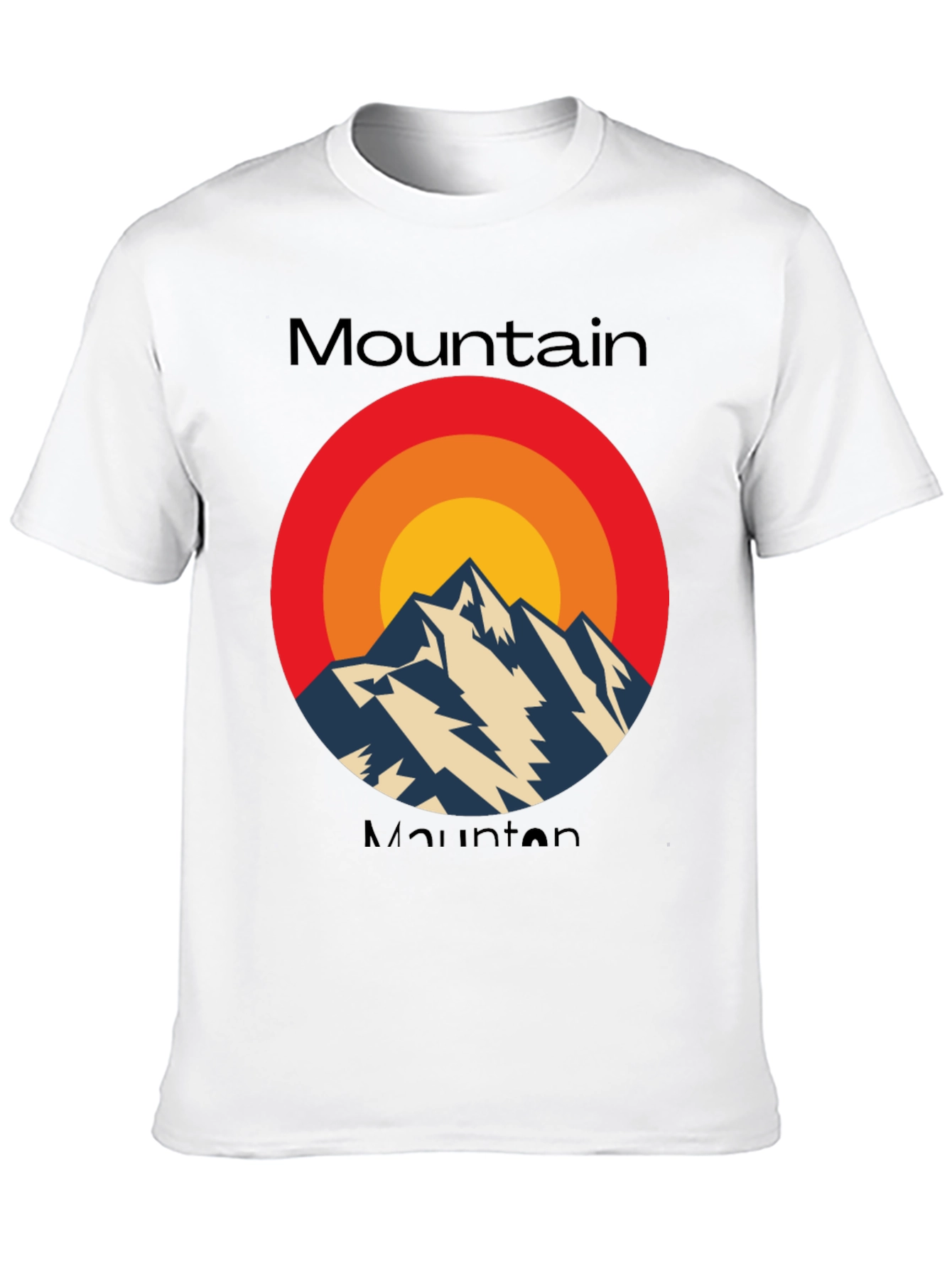 Black Retro Mountain Graphic Tee - Classic Style view 10