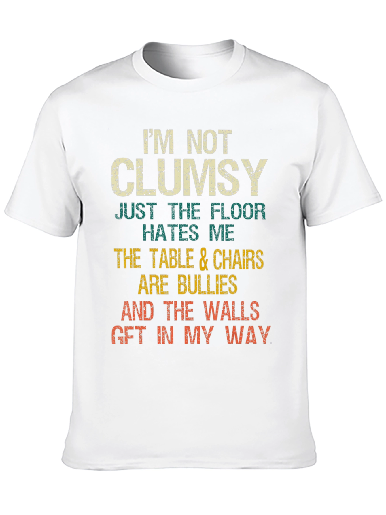 Black Funny "I'm Not Clumsy" Graphic T-Shirt view 10