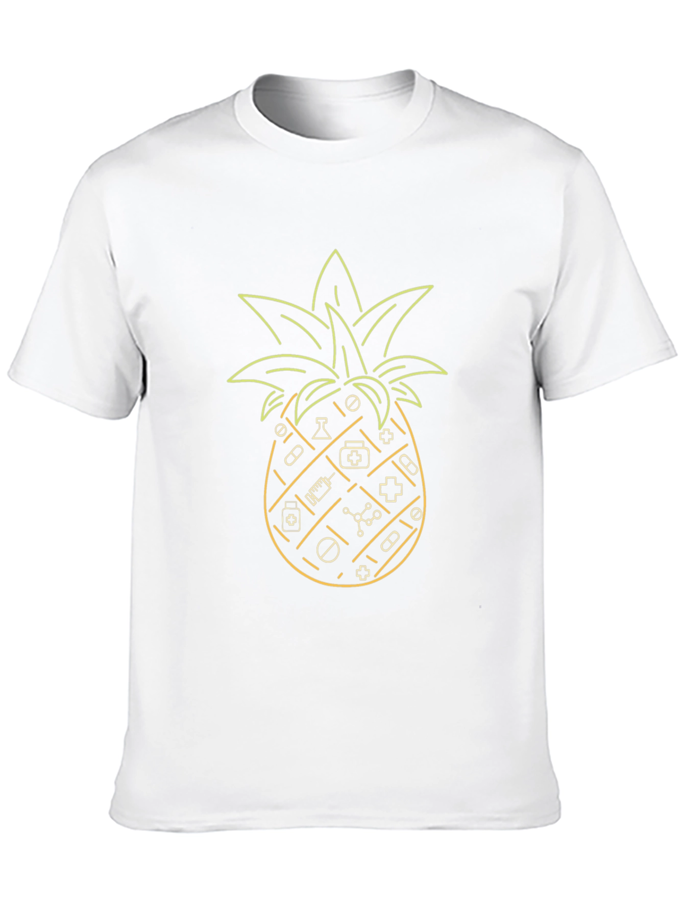 Black Medical Pineapple Black T-Shirt view 10