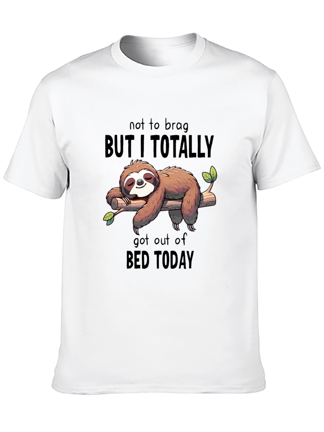 Black Sloth Got Out of Bed T-Shirt - Relaxed Fit view 10