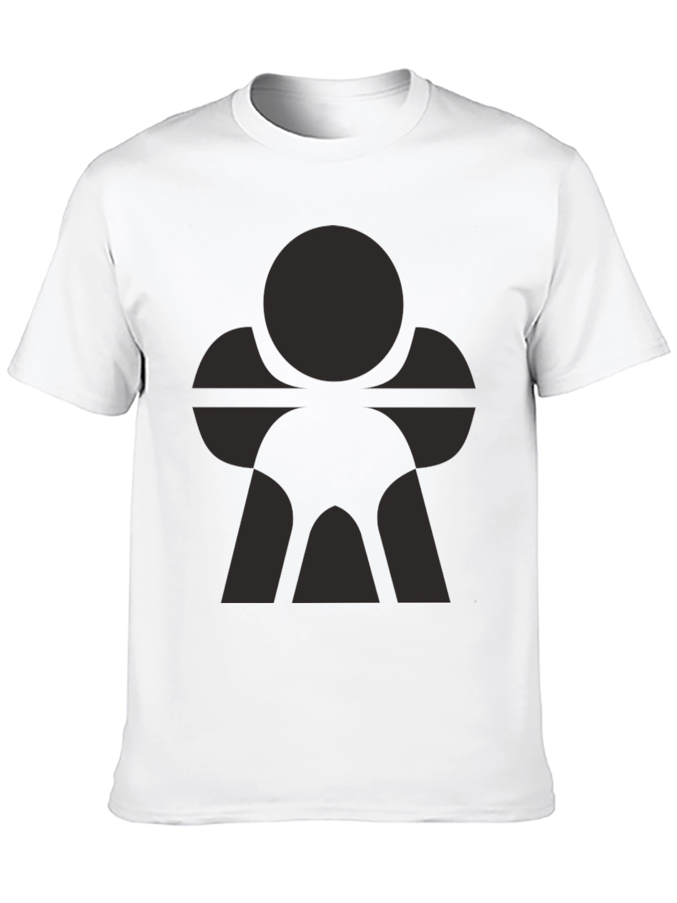 Black Modern Graphic Print Black Crew Neck T-Shirt view 10