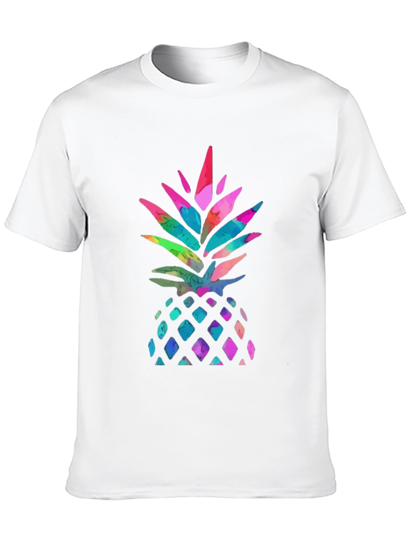 Black Watercolor Pineapple Graphic Black T-Shirt view 10