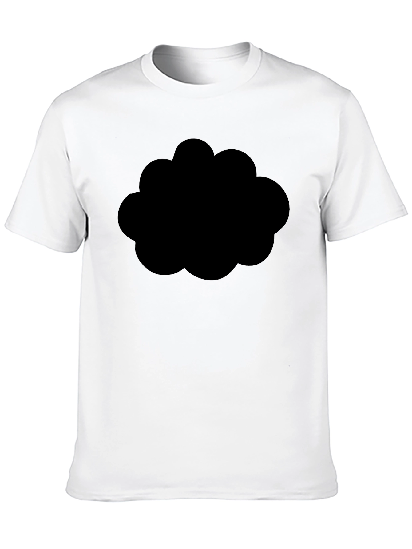 Black Men's Black Graphic Tee - Cloud Design view 10