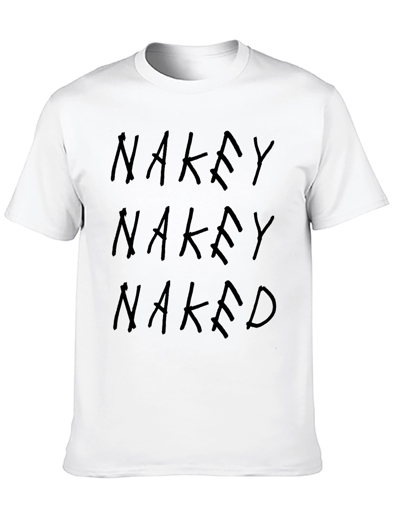 Black Nakey T-Shirt - Bold Graphic Tee view 10