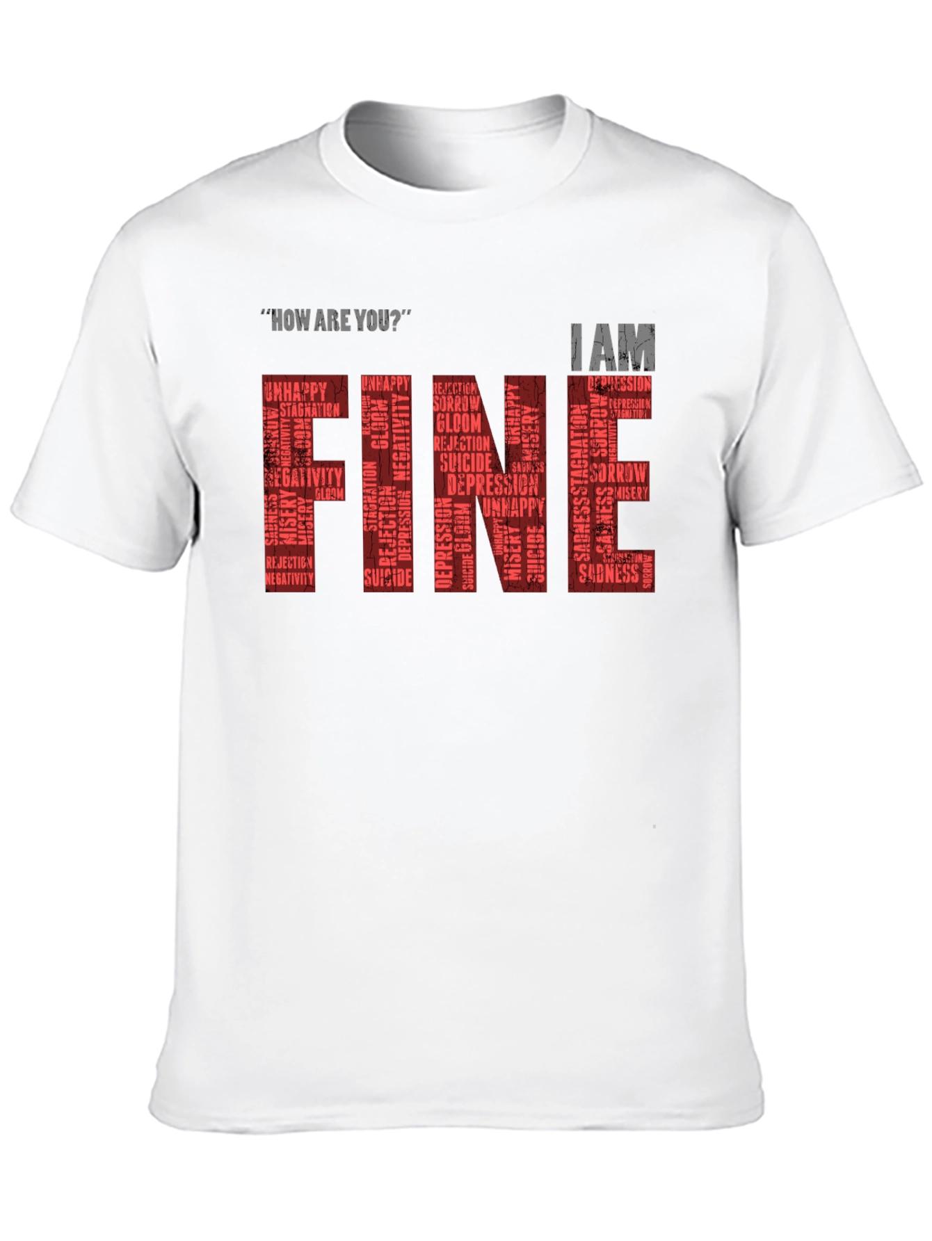 Black Fine T-Shirt: Mental Health Awareness Graphic Tee view 10
