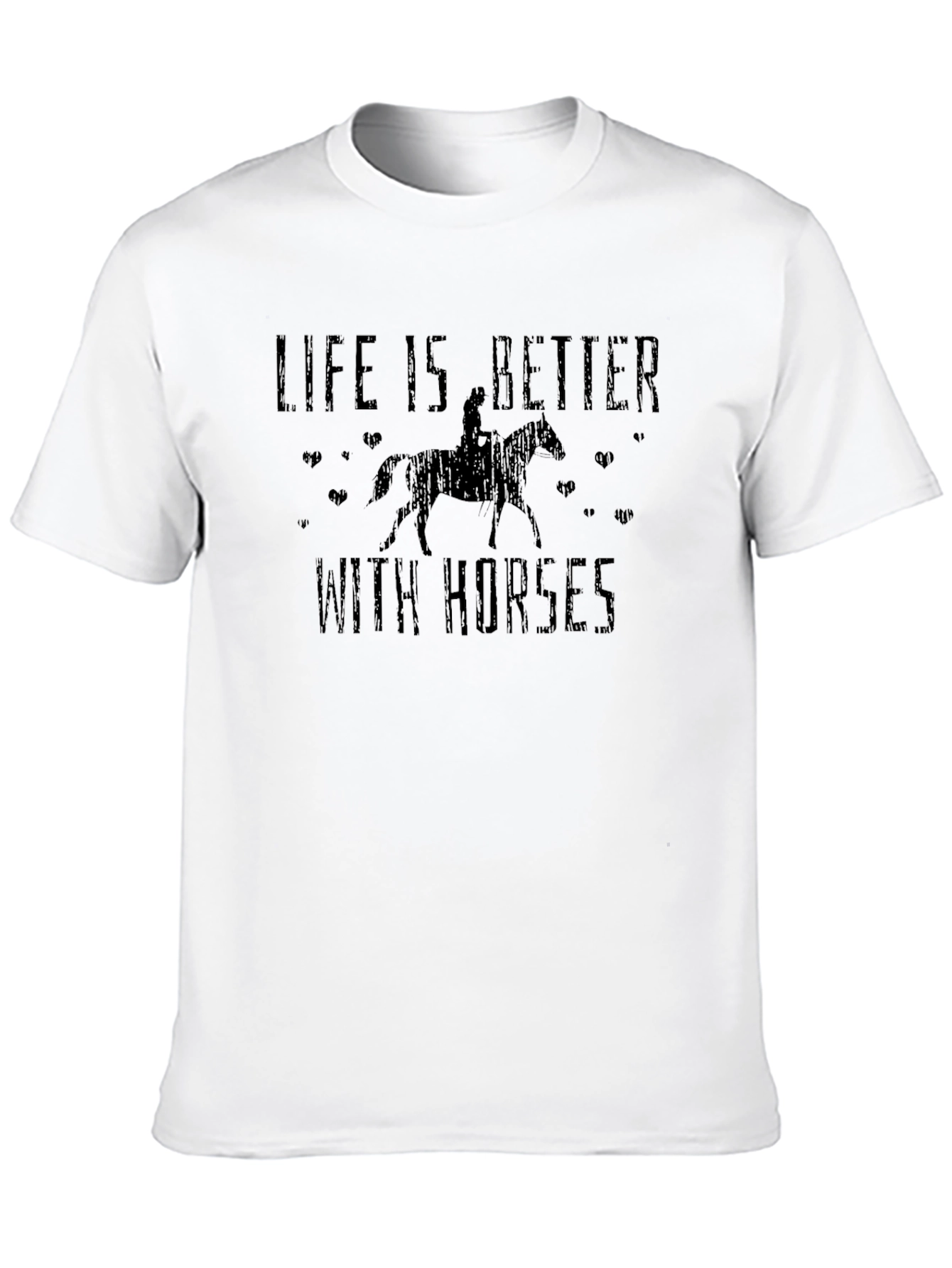 Black Life is Better With Horses Graphic Tee view 10