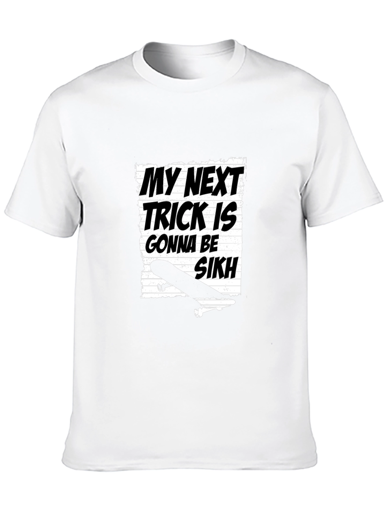 Black My Next Trick is Gonna be Sikh Graphic Tee view 10
