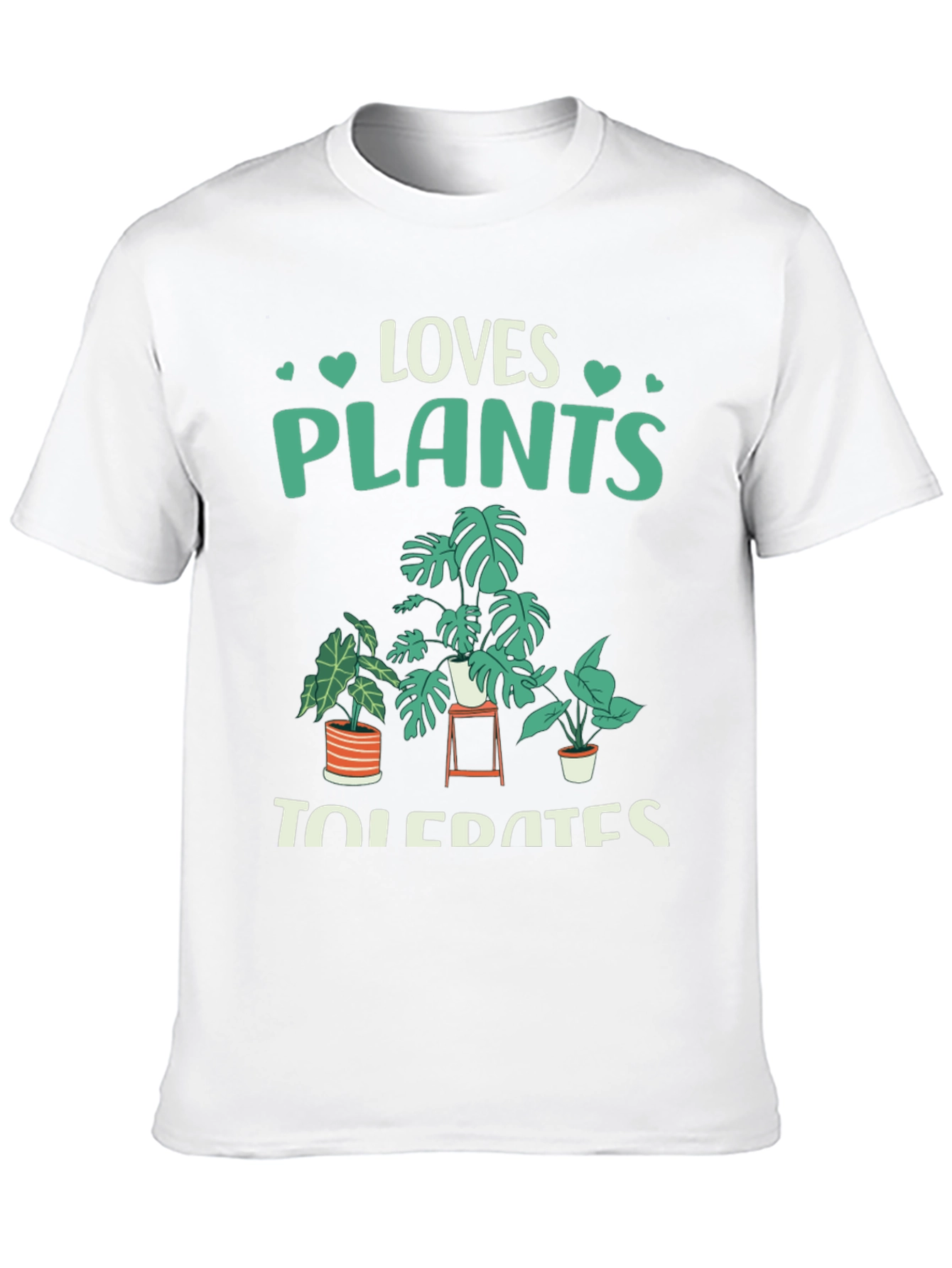 Black Loves Plants Tolerates People Graphic T-Shirt view 10