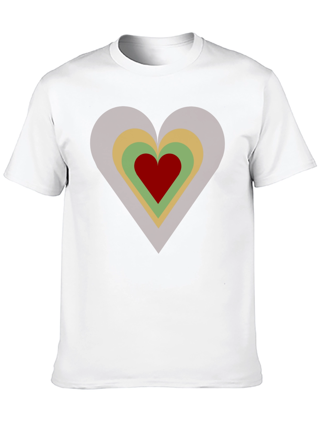 Black Retro Heart Graphic Tee - Black Cotton Casual T-Shirt view 10