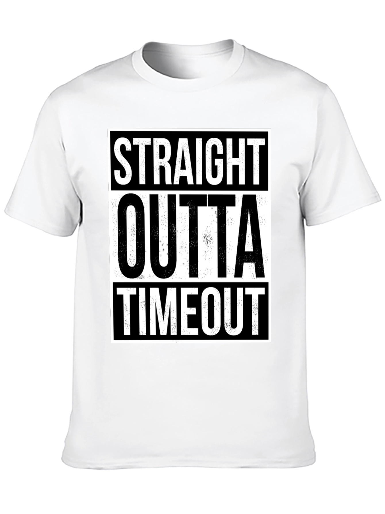Black Straight Outta Timeout Graphic T-Shirt view 10