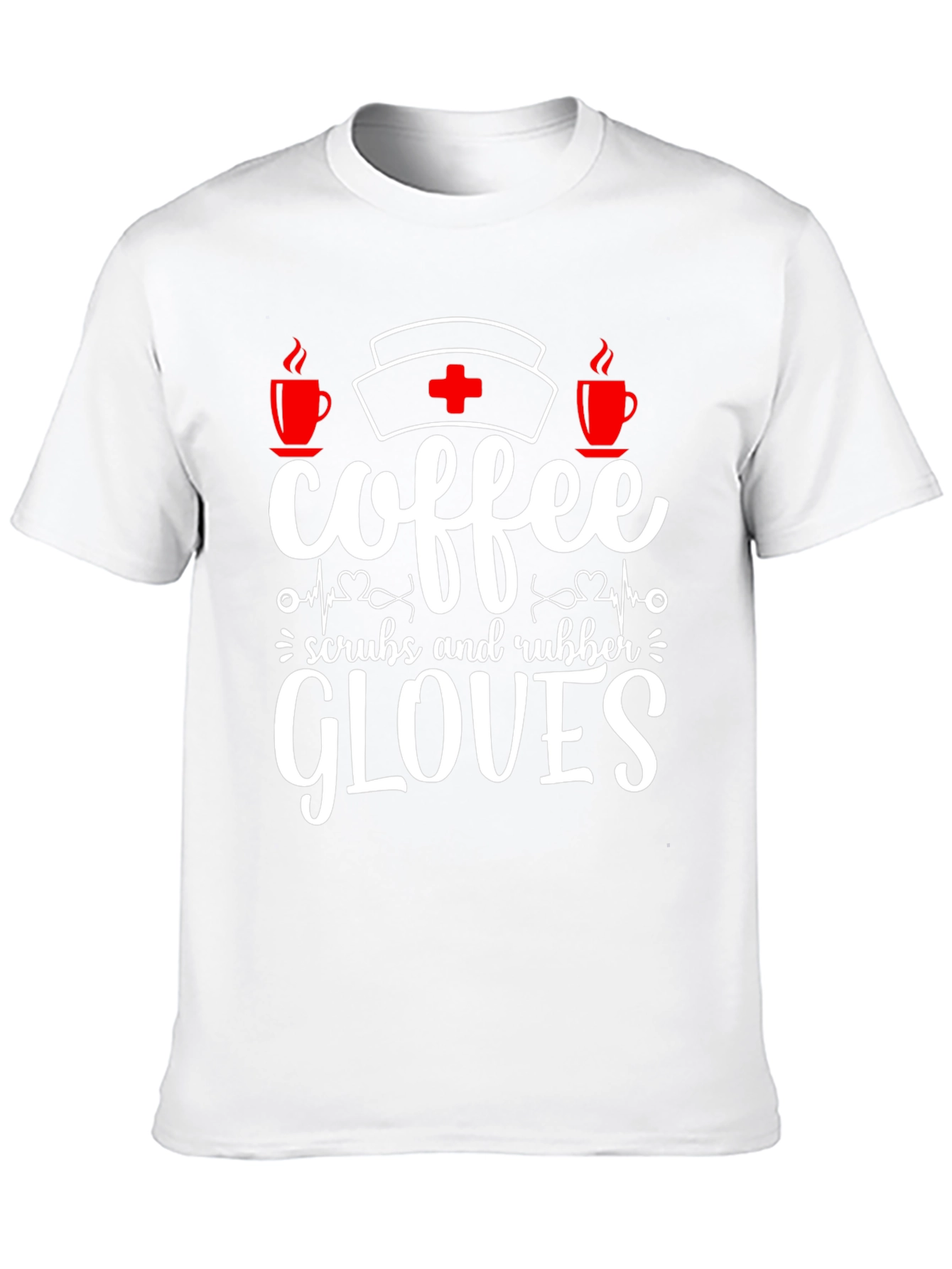 Black Coffee Scrubs Rubber Gloves T-Shirt view 10