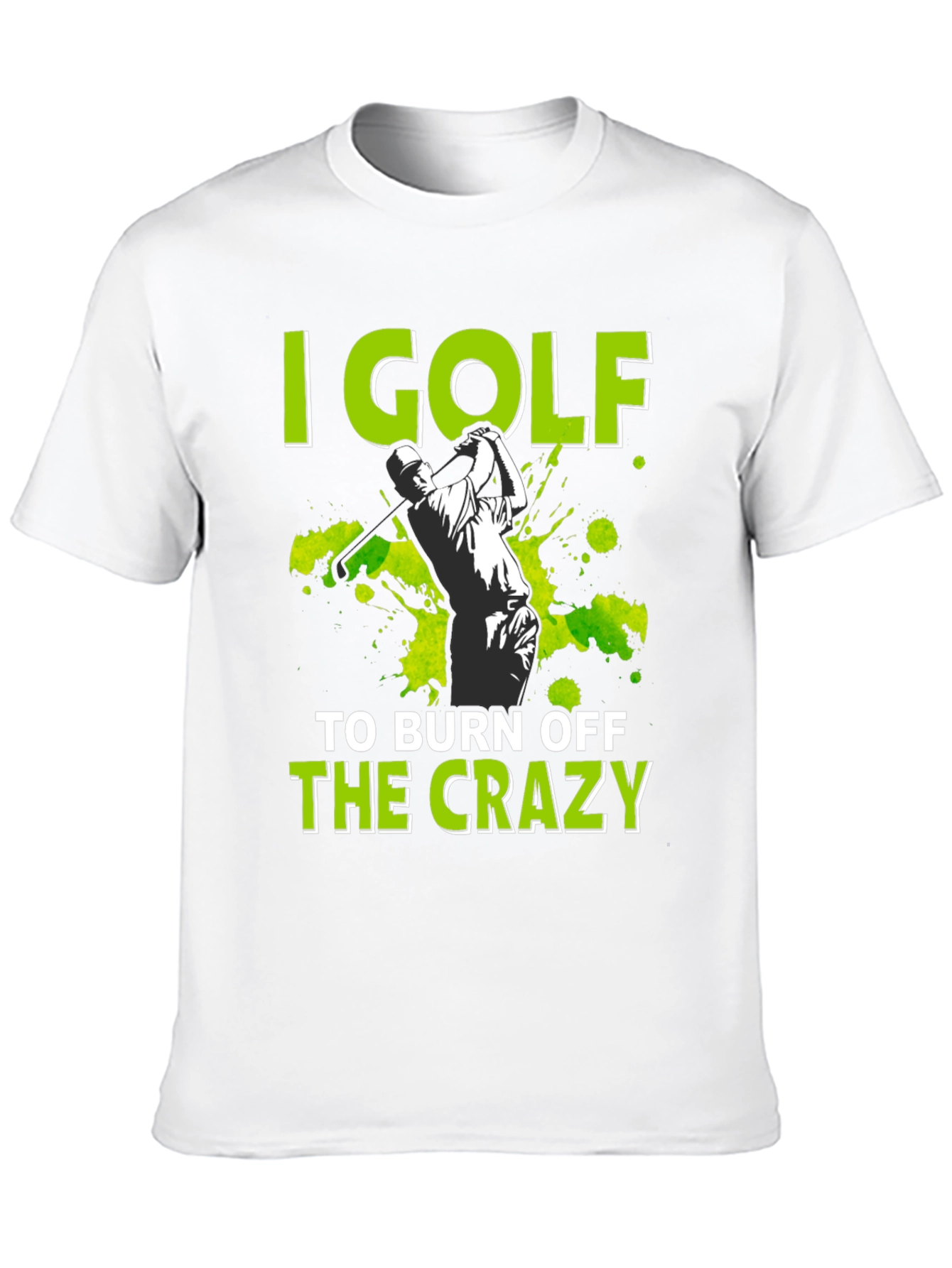 Black Golf Burn Off Crazy Graphic Tee view 10