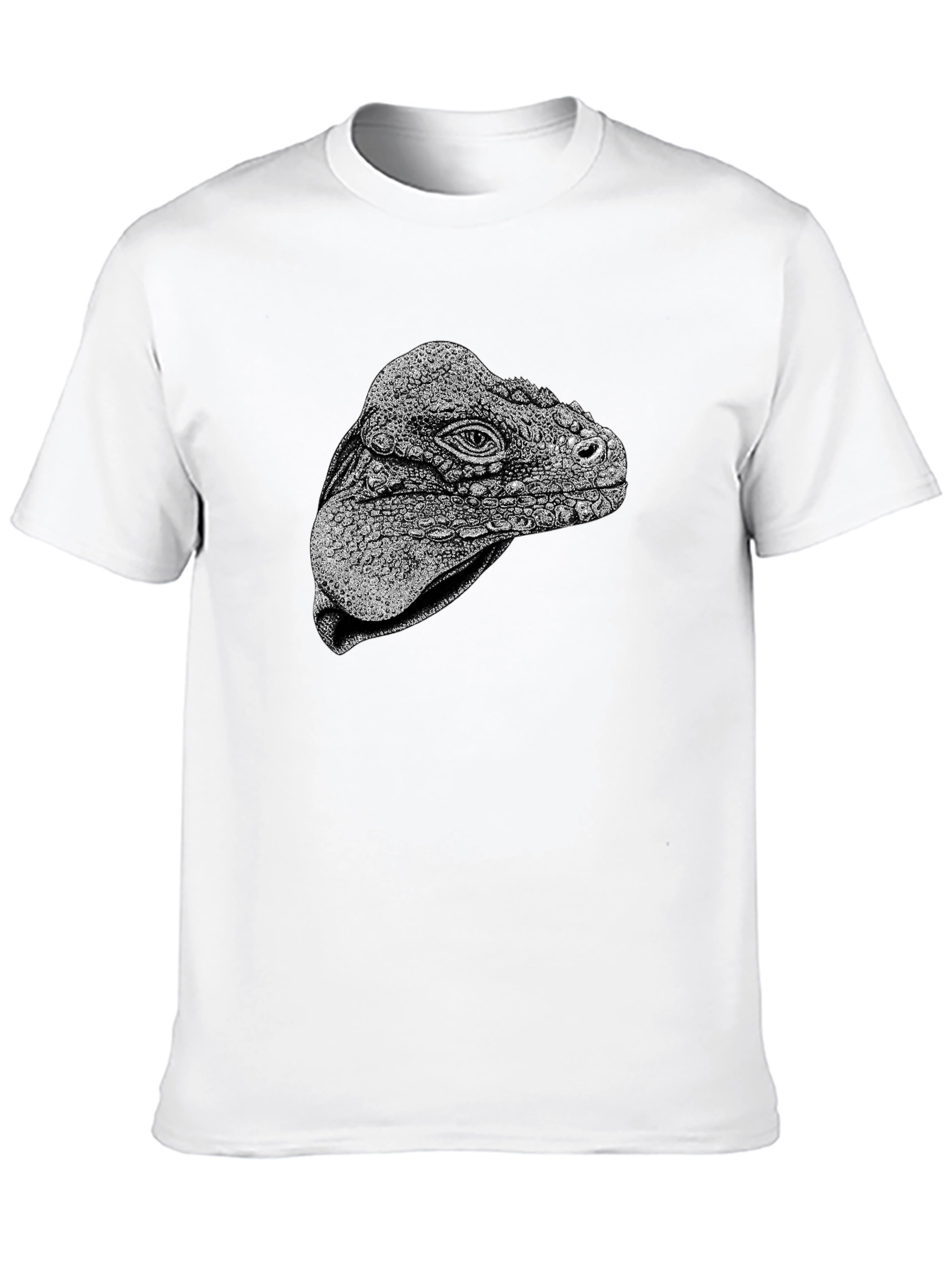 Black Iguana Head Graphic Tee - Unique Animal Print view 10