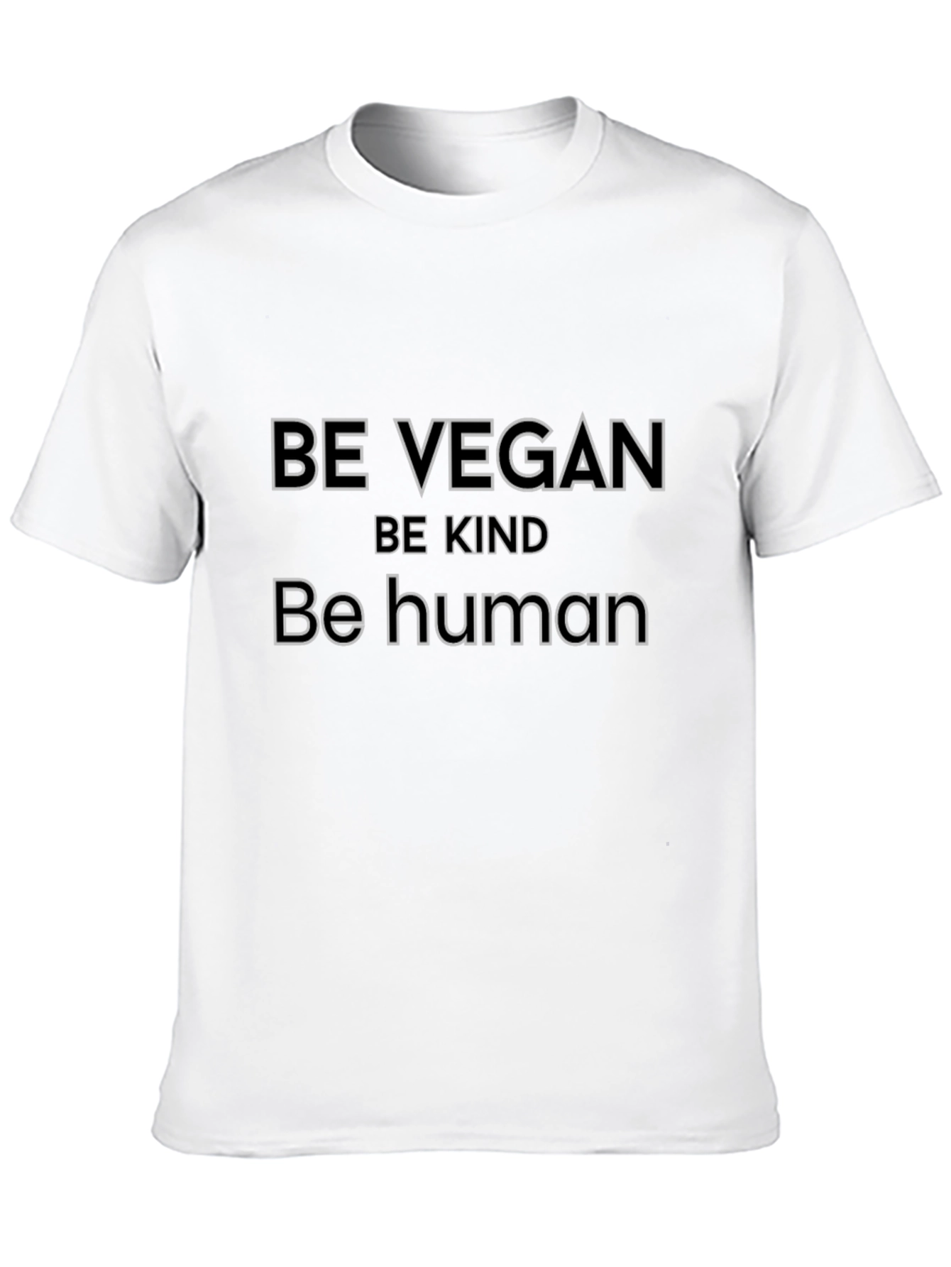 Black Be Vegan Be Kind T-Shirt - Eco-Friendly view 10