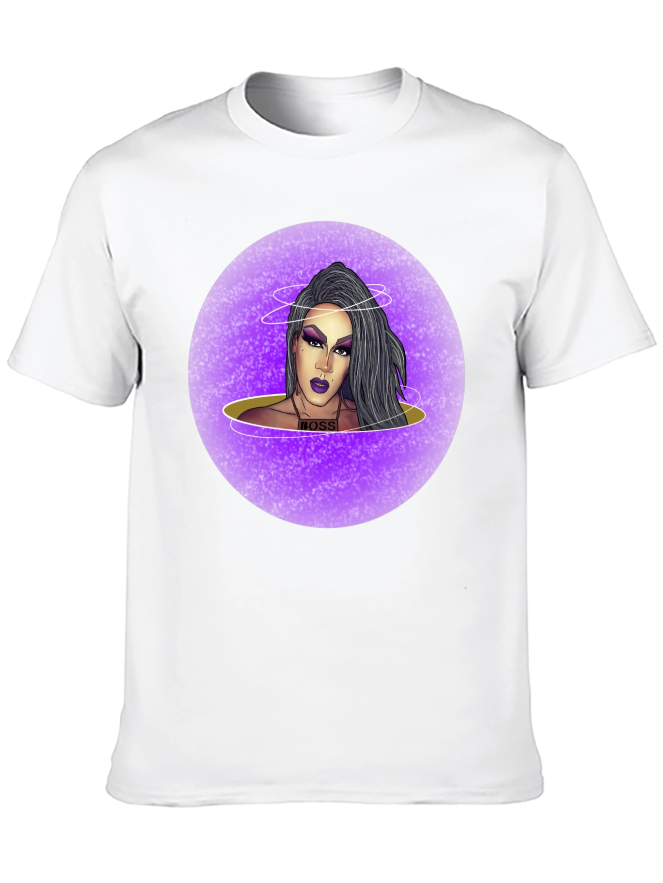 Black Drag Queen Boss T-Shirt - Black Cotton Graphic Tee view 10