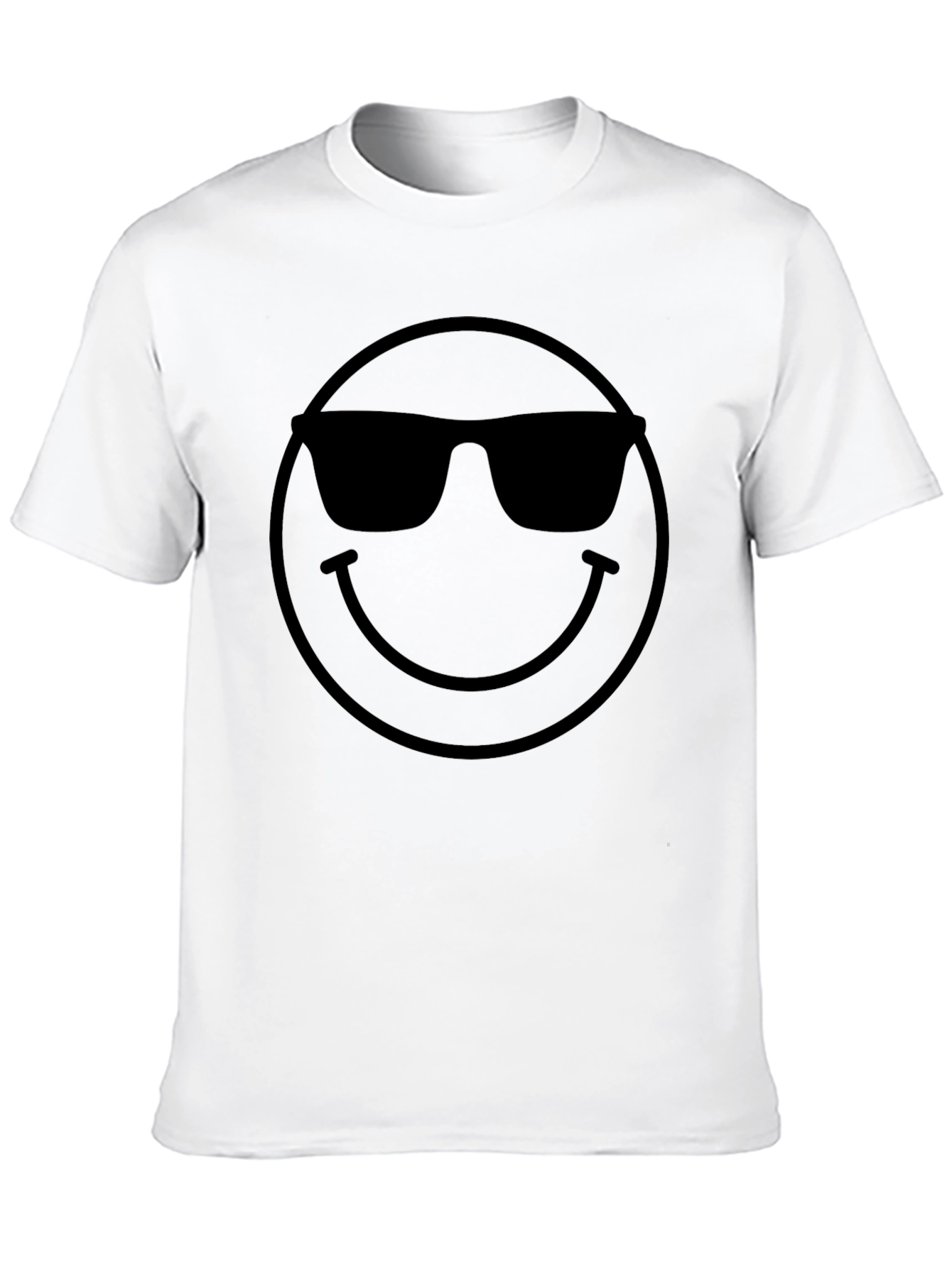 Black Cool Smiley Face Black T-Shirt view 10