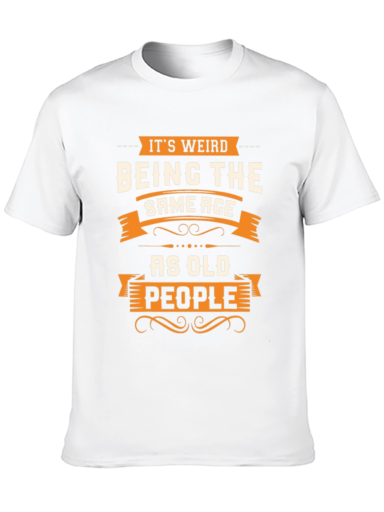 Black Funny "Same Age As Old People" Graphic Tee view 10