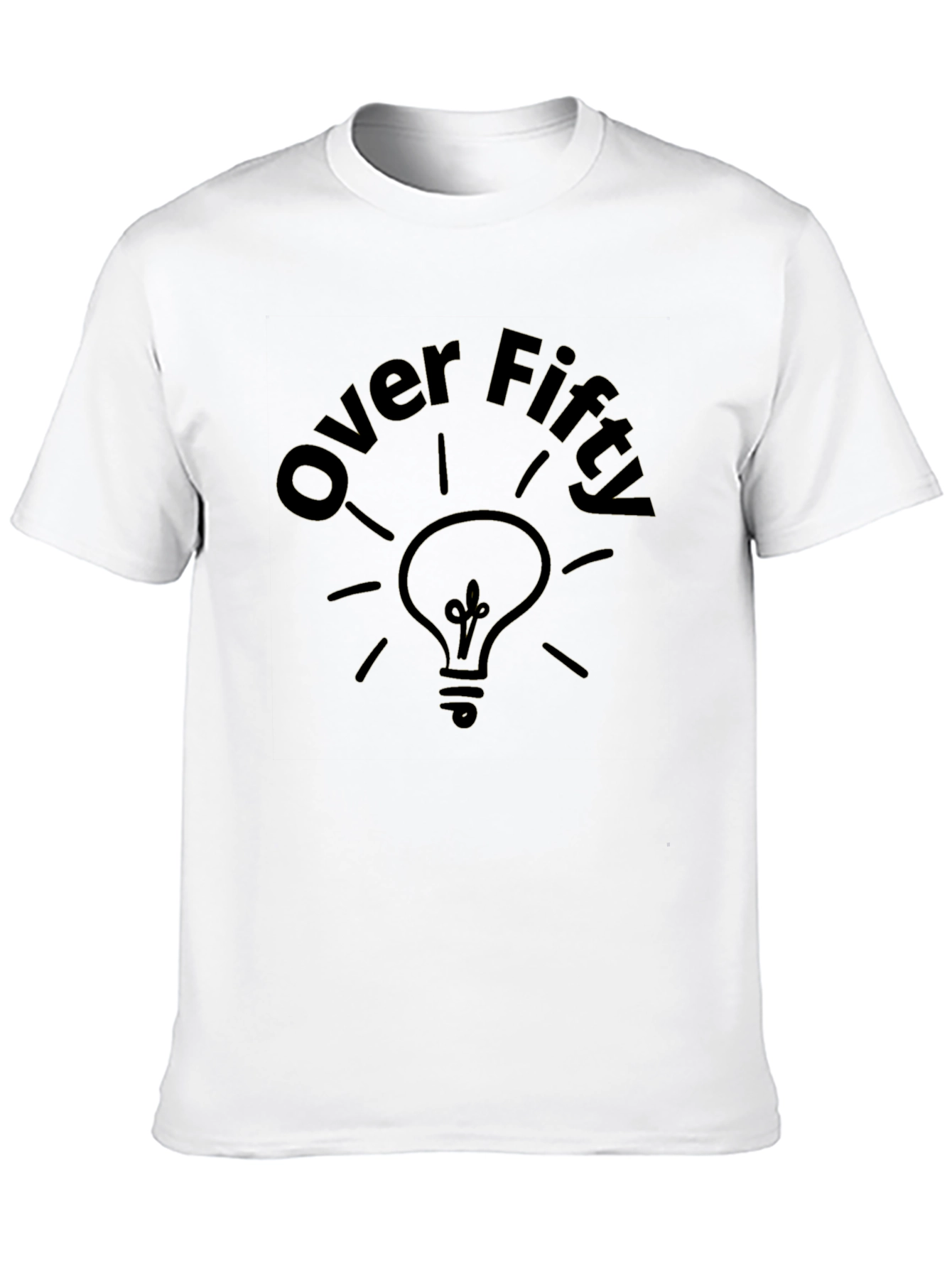 Black Over Fifty Lightbulb Graphic T-Shirt view 10