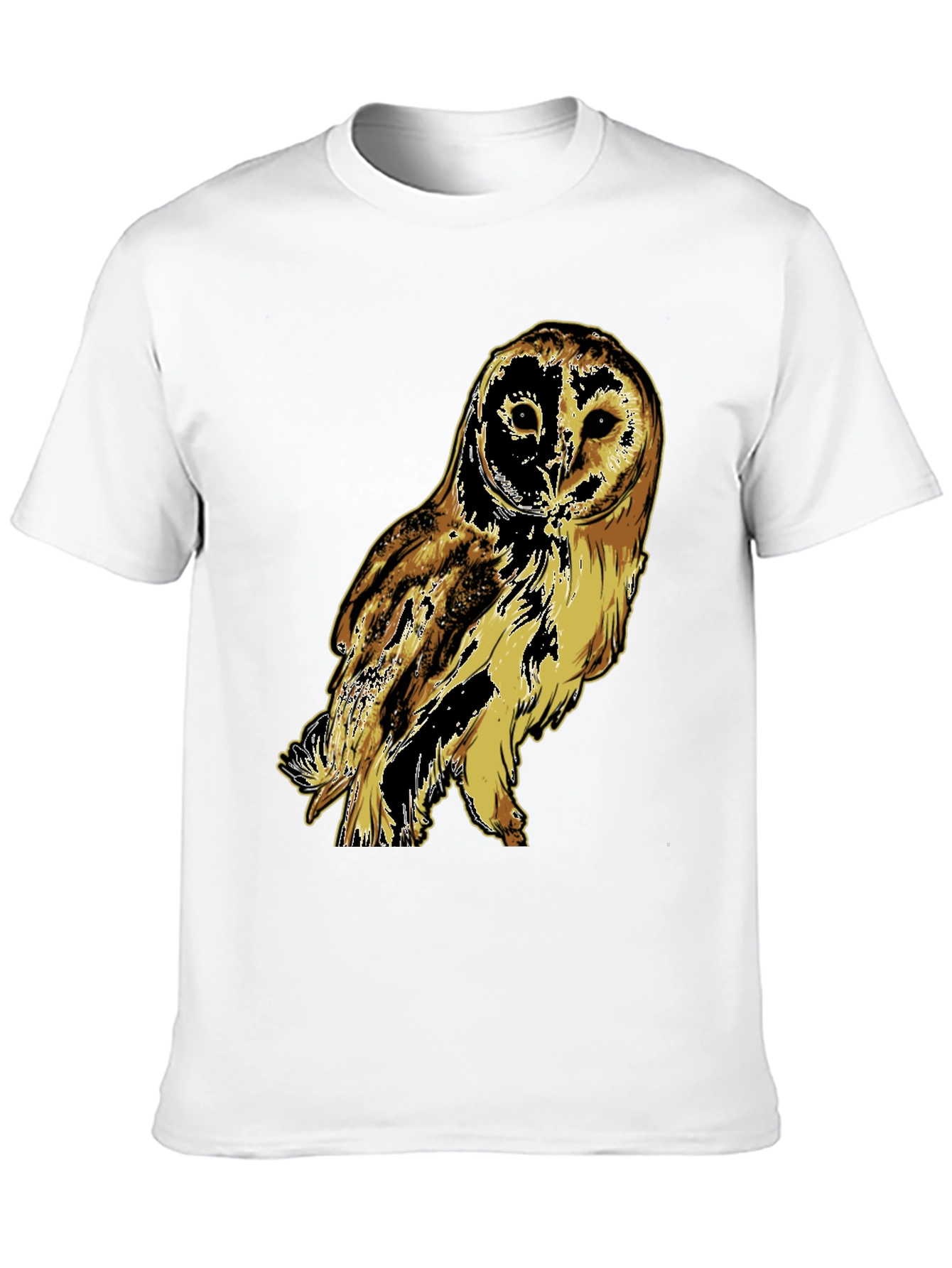 Black Owl Graphic Print Black T-Shirt view 10