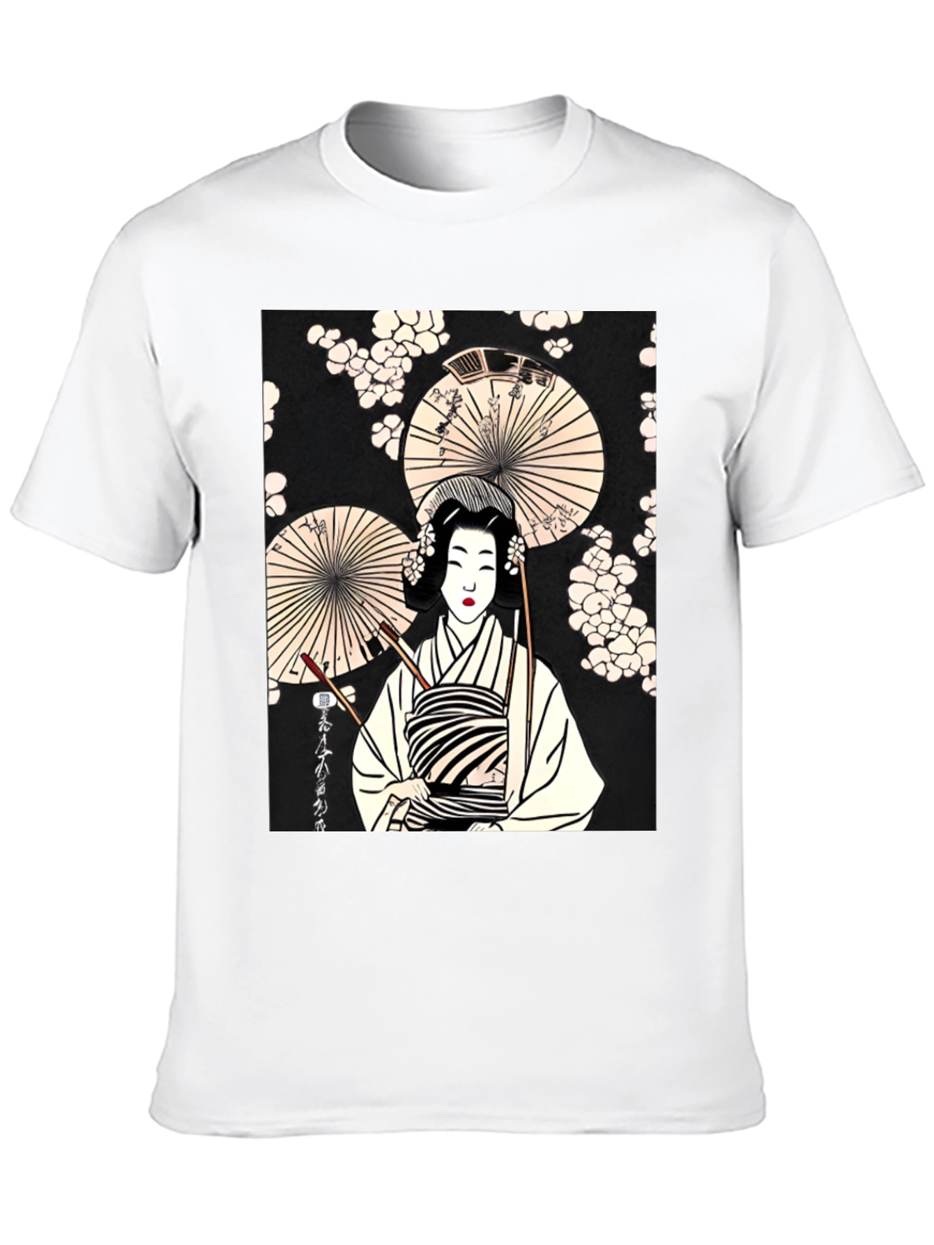Geisha Art Graphic Tee - Trendy Unisex T-Shirt - 10