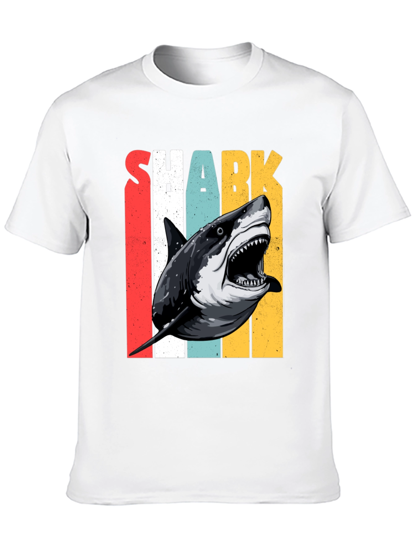 Black Shark Graphic T-Shirt - Retro Style Print view 10