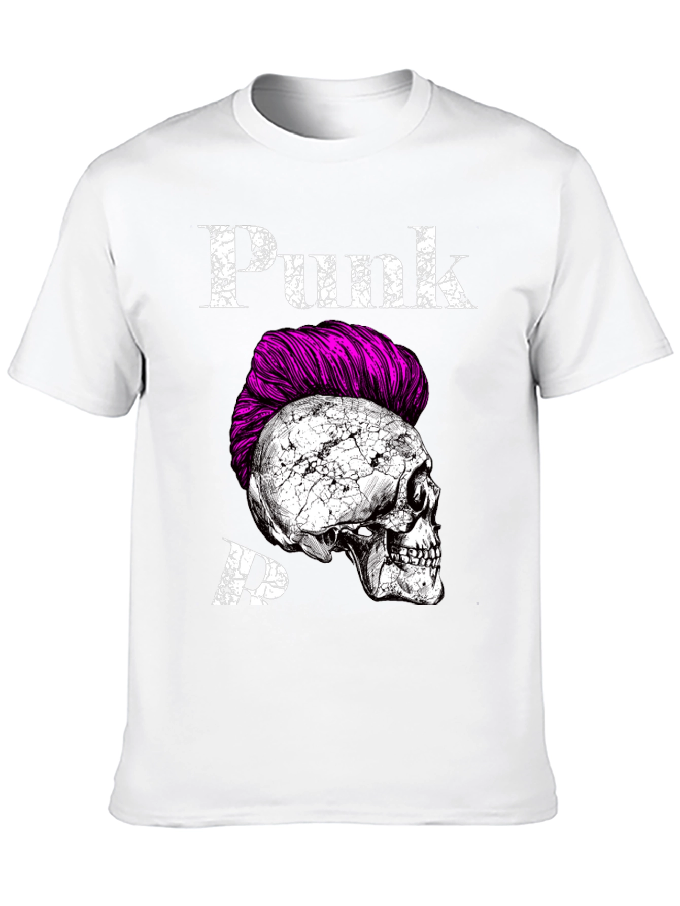 Black Punk Skull Graphic Tee - Edgy Fashion Statement view 10