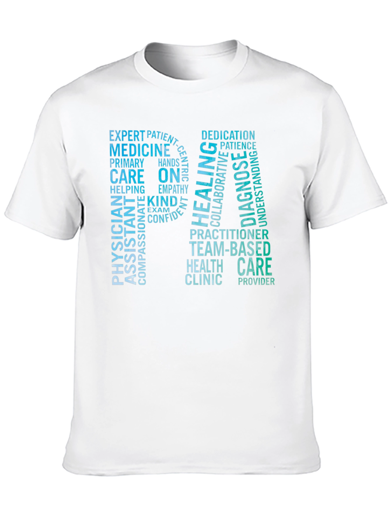 Black RN Word Cloud T-Shirt - Medical Professional Tee view 10