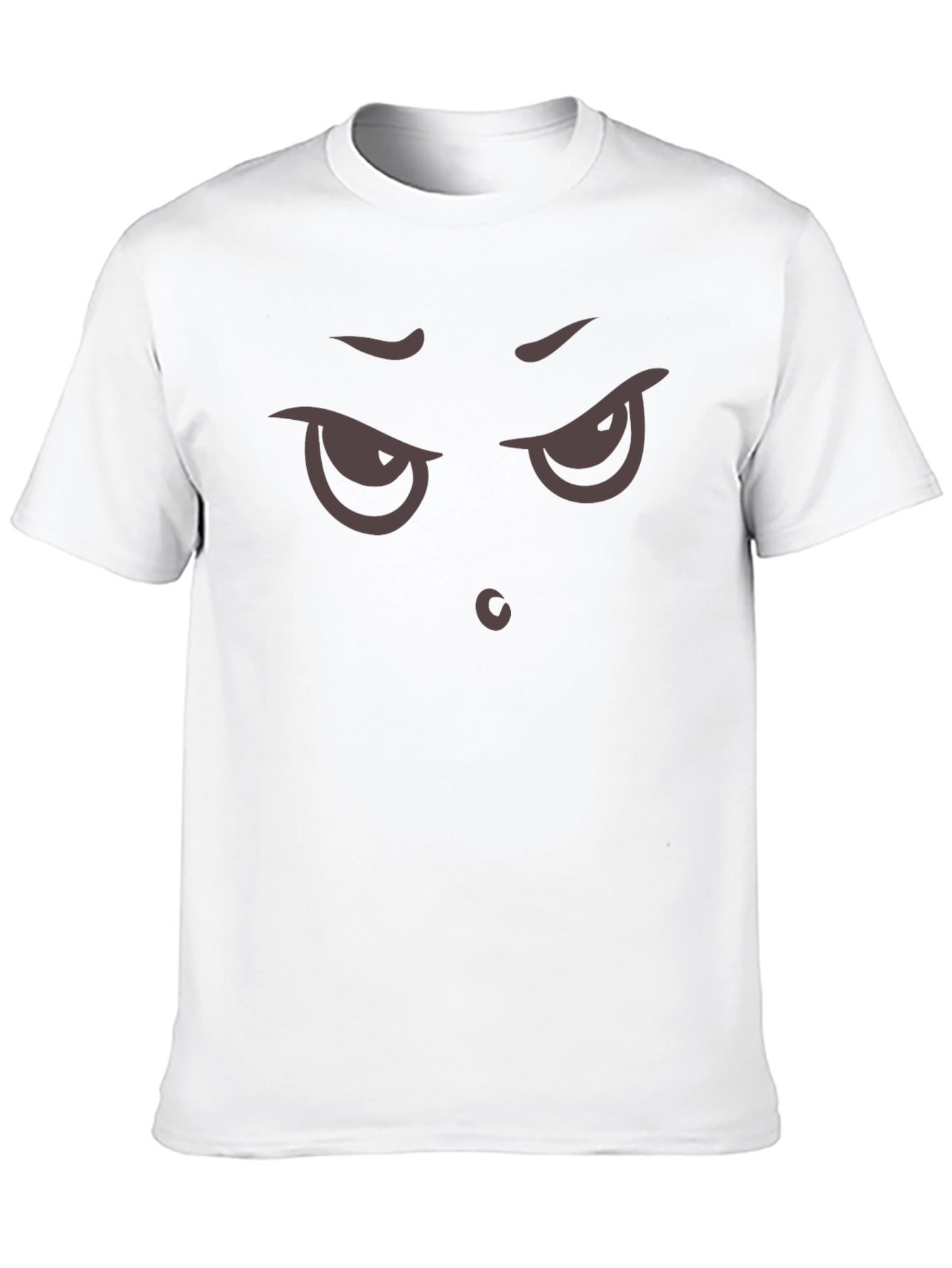Black Grumpy Face T-Shirt - Express Your Mood! view 10