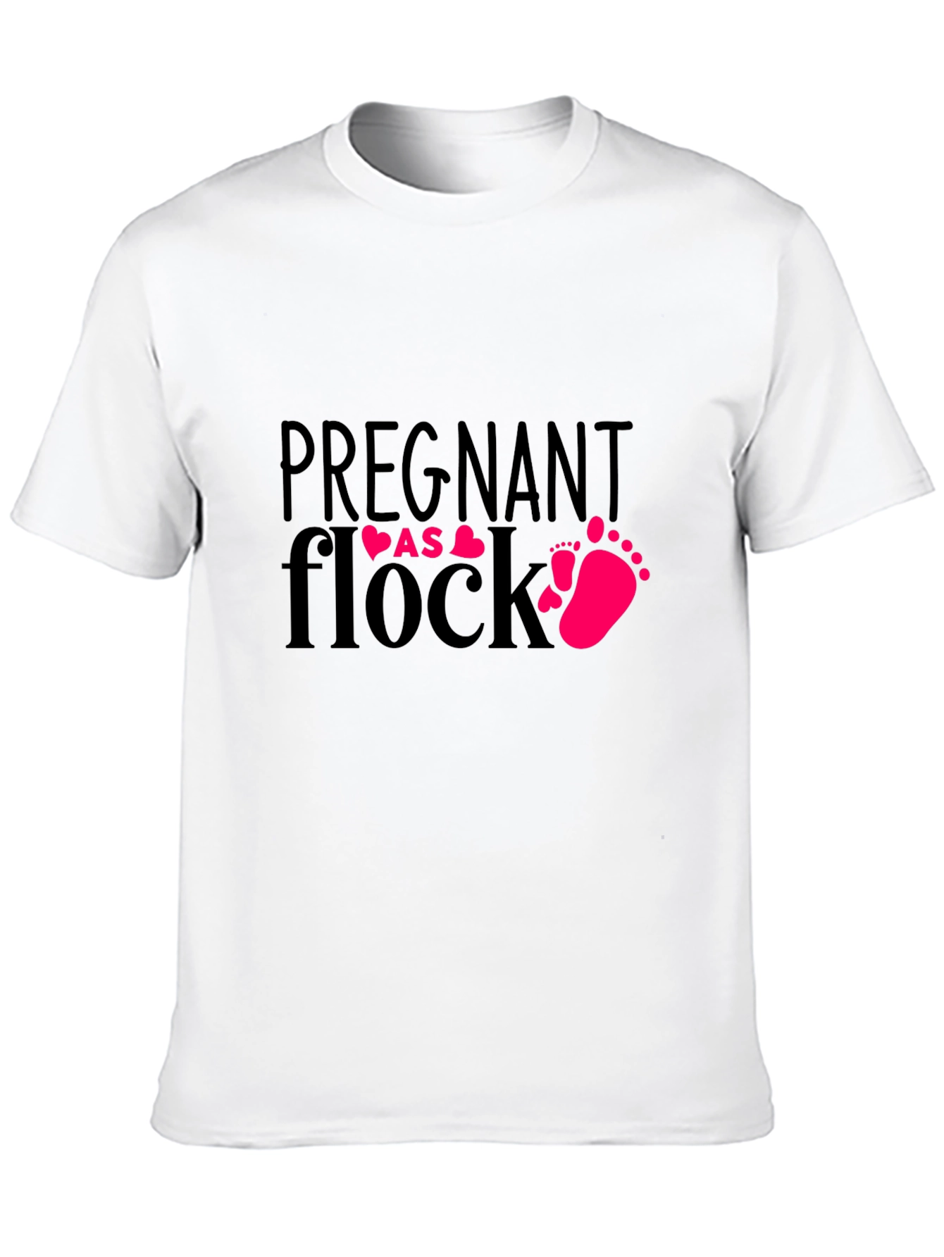 Black Pregnant as Flock T-Shirt - Baby Announcement Tee view 10