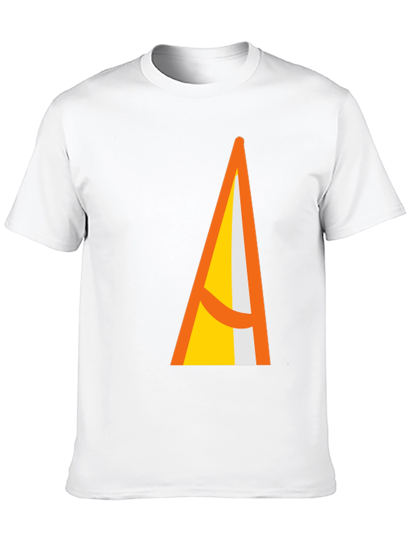 Black Geometric Triangle Graphic Black T-Shirt view 10