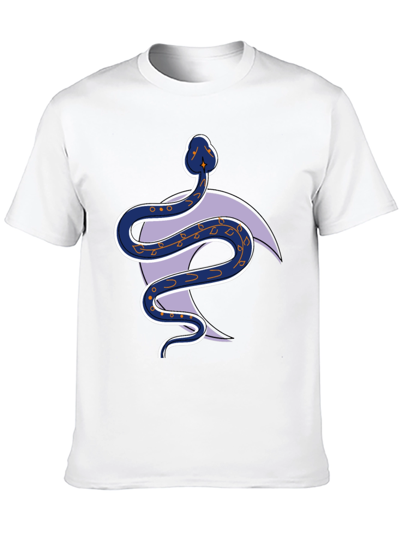 Black Snake and Crescent Moon Graphic Tee view 10