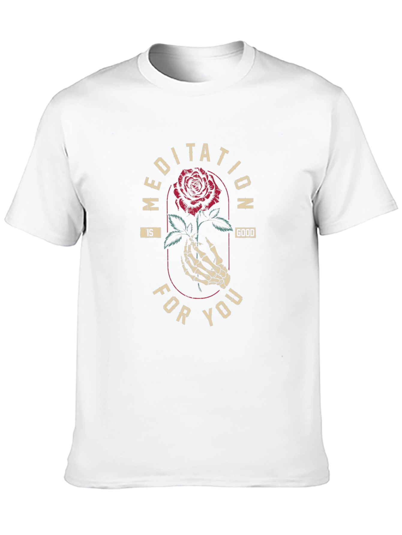 Black Meditation Rose Graphic Tee - Black Cotton Shirt view 10