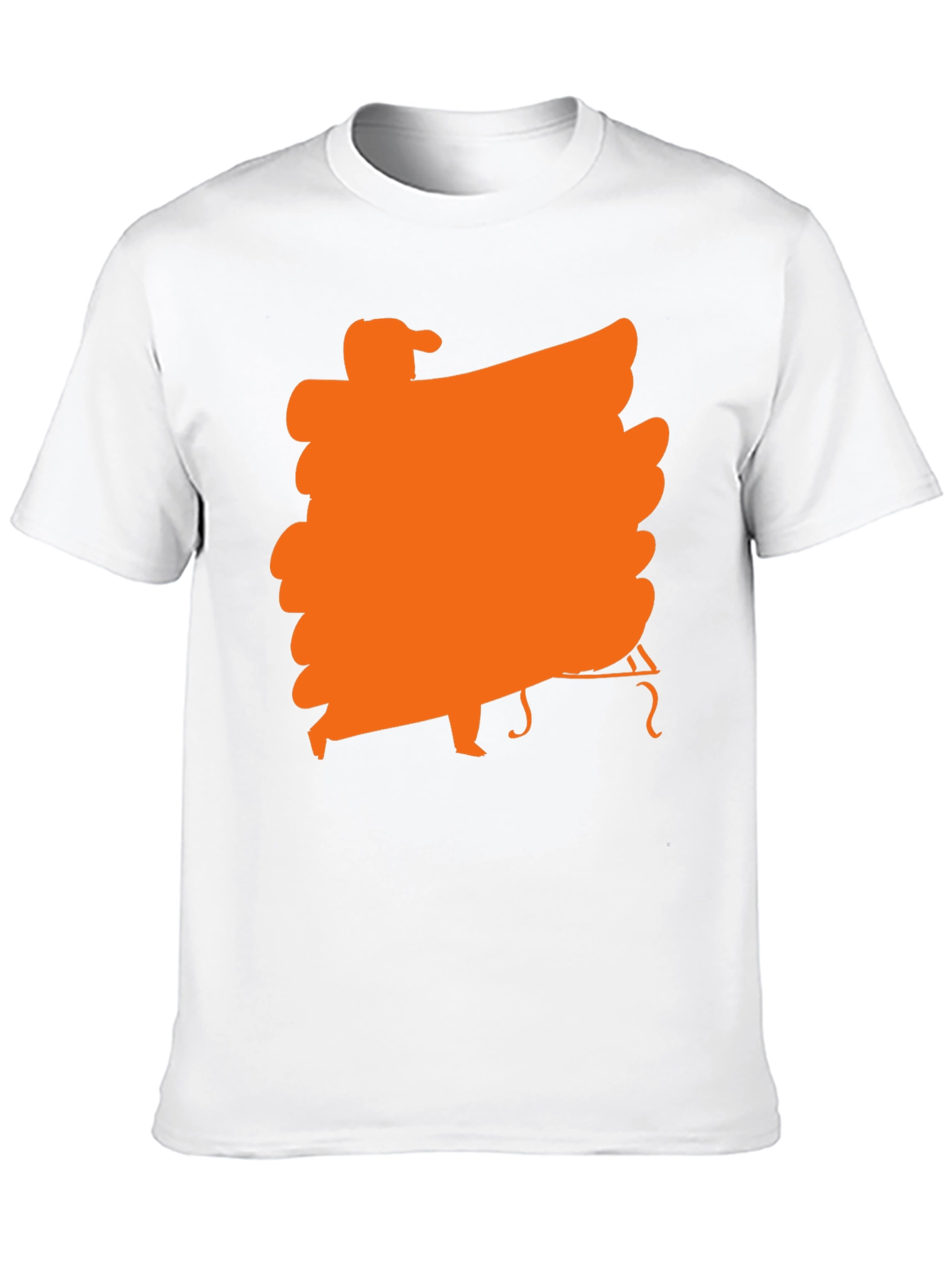 Black Black T-Shirt with Orange Musician Graphic view 10