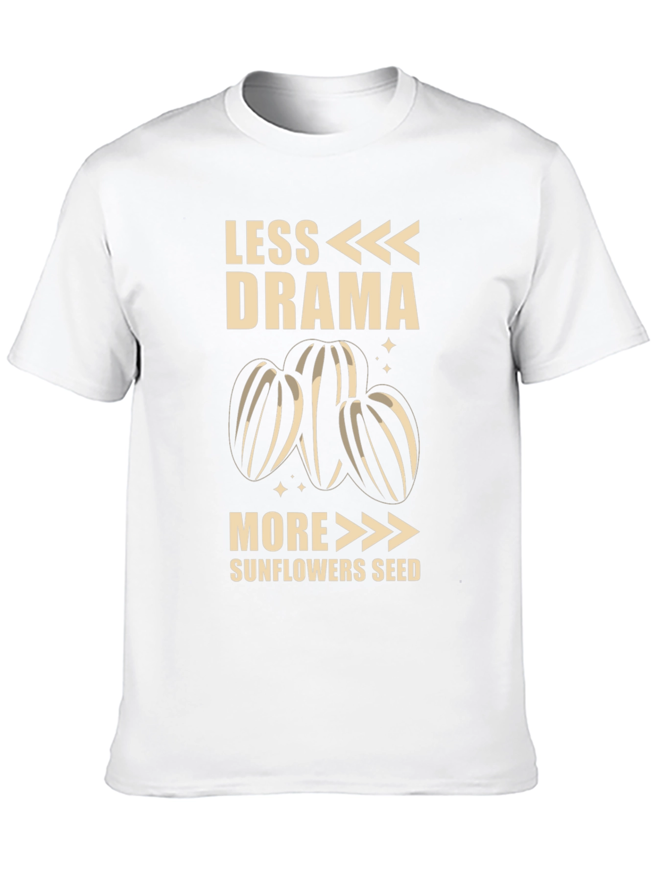 Black Less Drama More Sunflower Seeds T-Shirt view 10