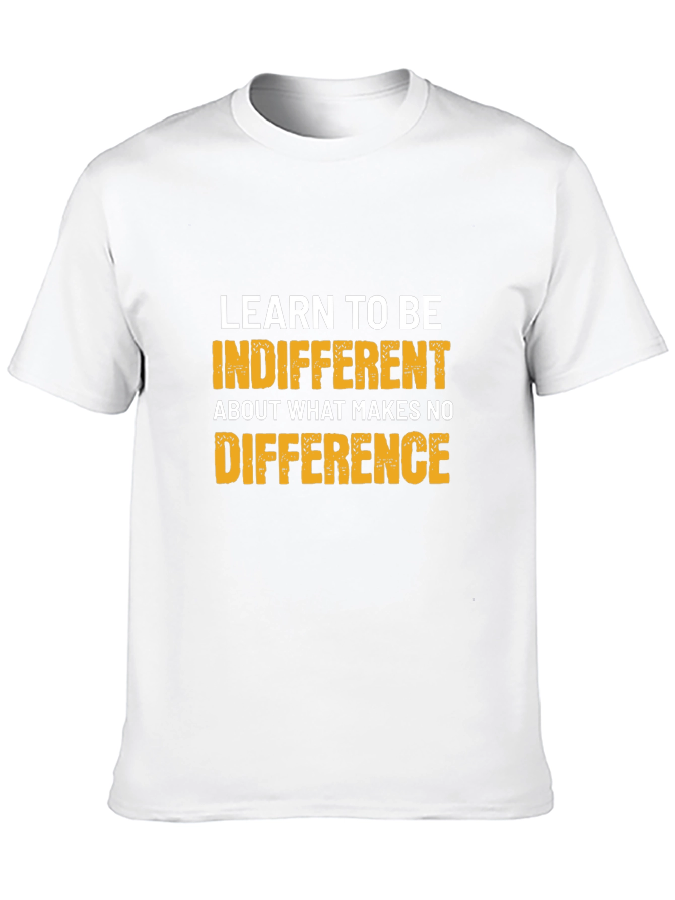 Black Indifferent Tee: Motivational Graphic T-Shirt view 10